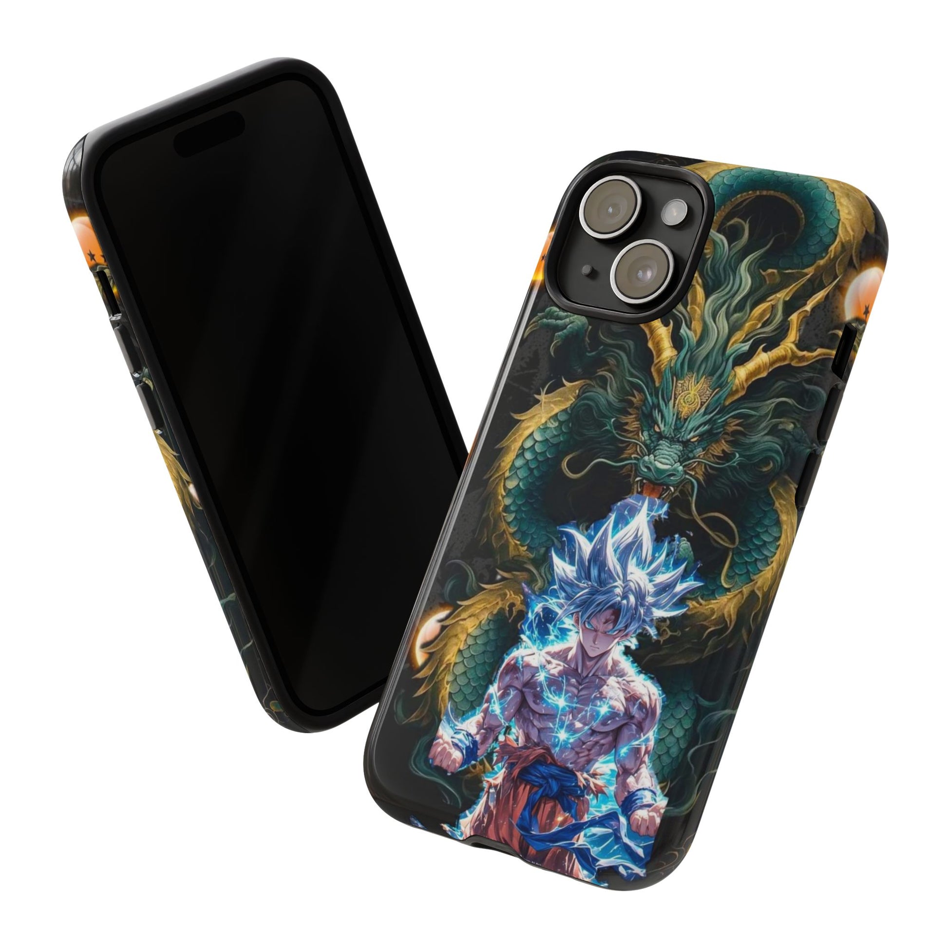 Anime Goku x Shenron Dragonball Z Tough Cases for iPhones, Samsung, and Pixel