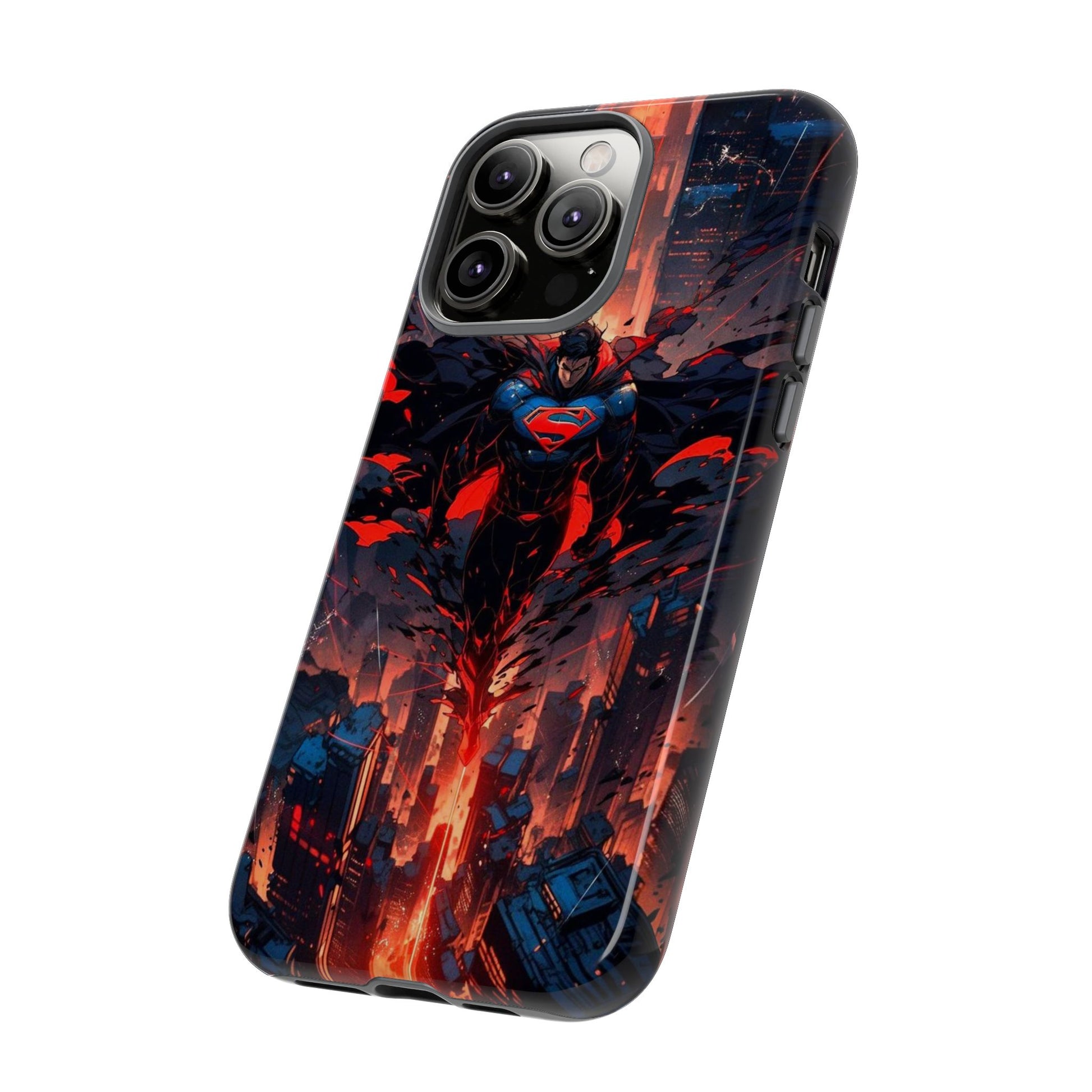 Anime Superman Tough Cases for iPhones, Samsung, and Pixel