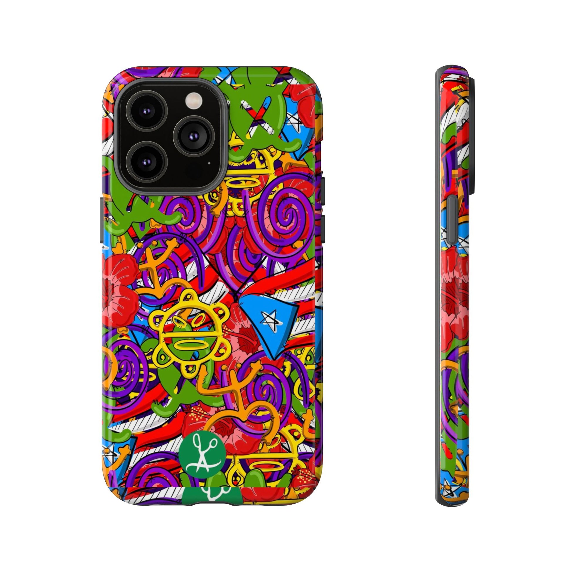 Puerto Rico Taino Tribal Art Tough Cases for iPhones, Samsung, and Pixel