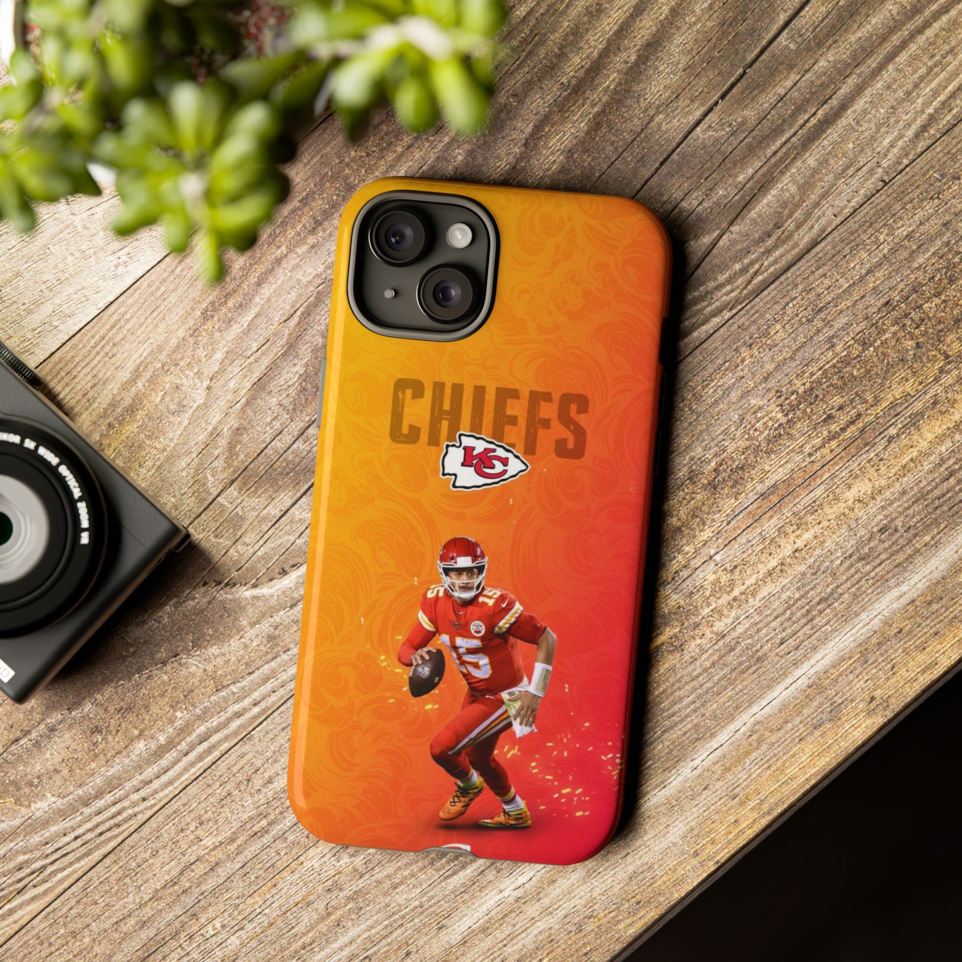 Kansas City Chiefs Patrick Mahomes Football Tough Cases for iPhones, Samsung, and Pixel