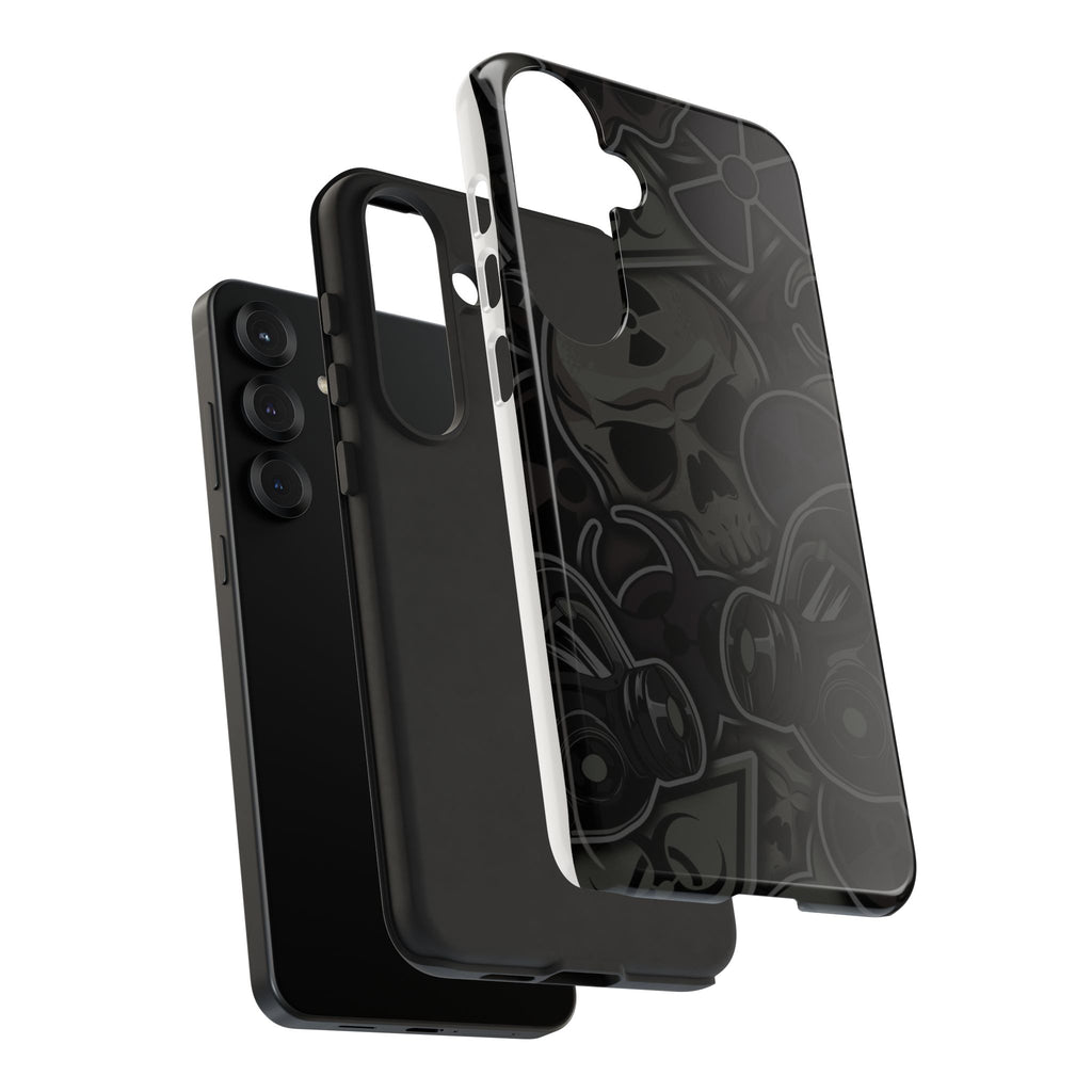 Tough Cases Phone Case, Edgy Skull Design Phone Cover, Gothic Cell Phone Shell