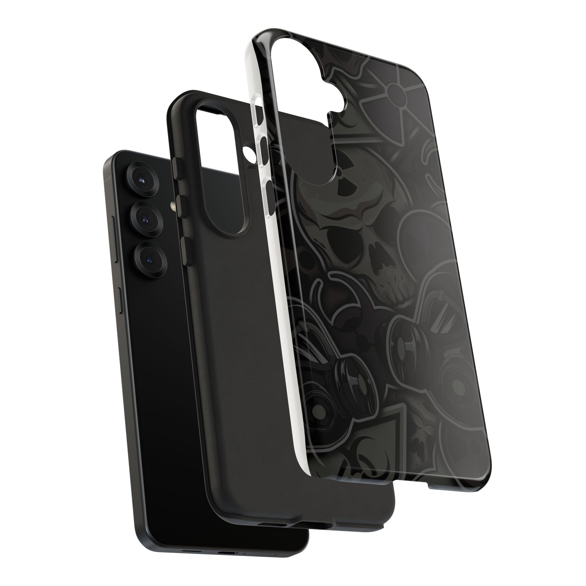 Tough Cases Phone Case, Edgy Skull Design Phone Cover, Gothic Cell Phone Shell
