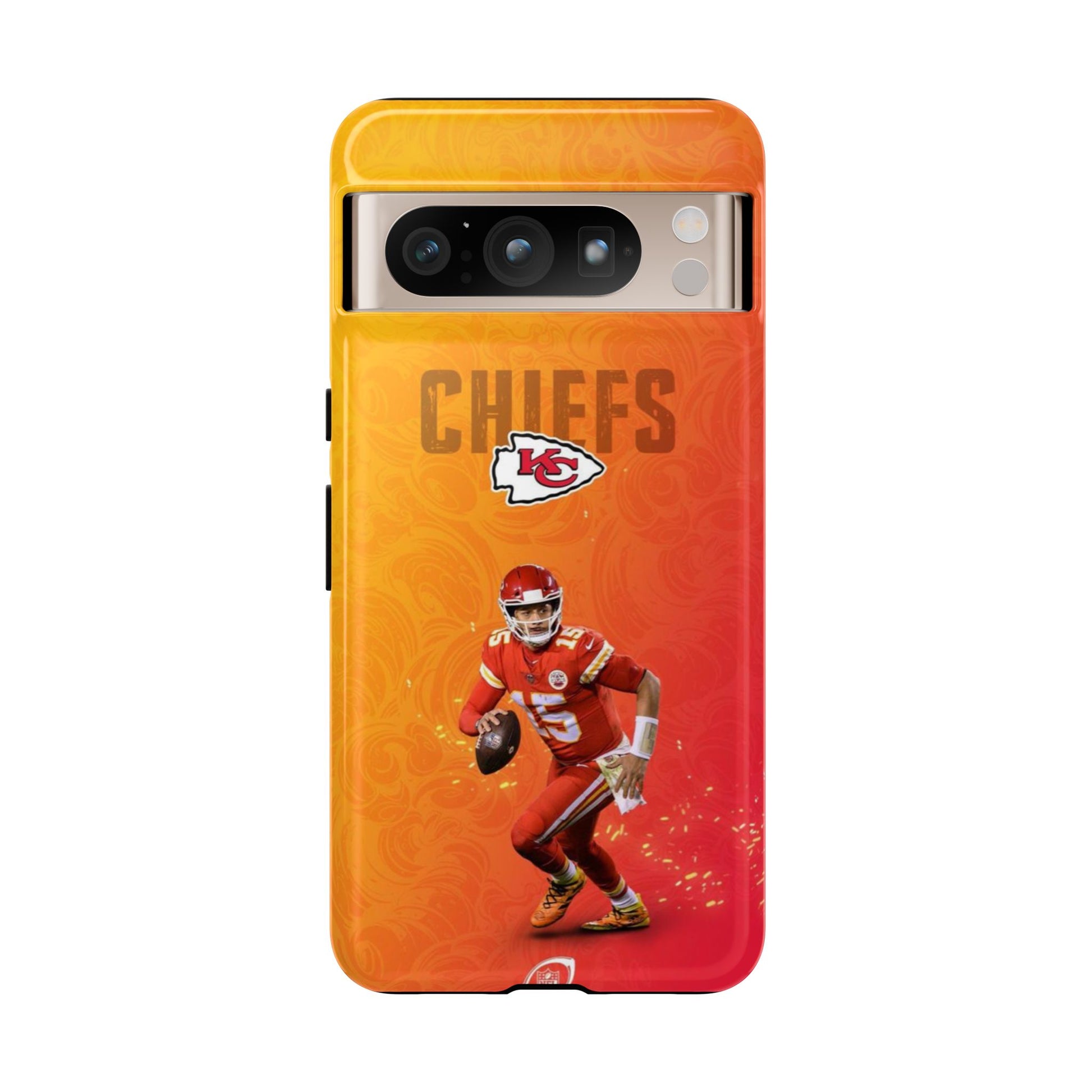 Kansas City Chiefs Patrick Mahomes Football Tough Cases for iPhones, Samsung, and Pixel
