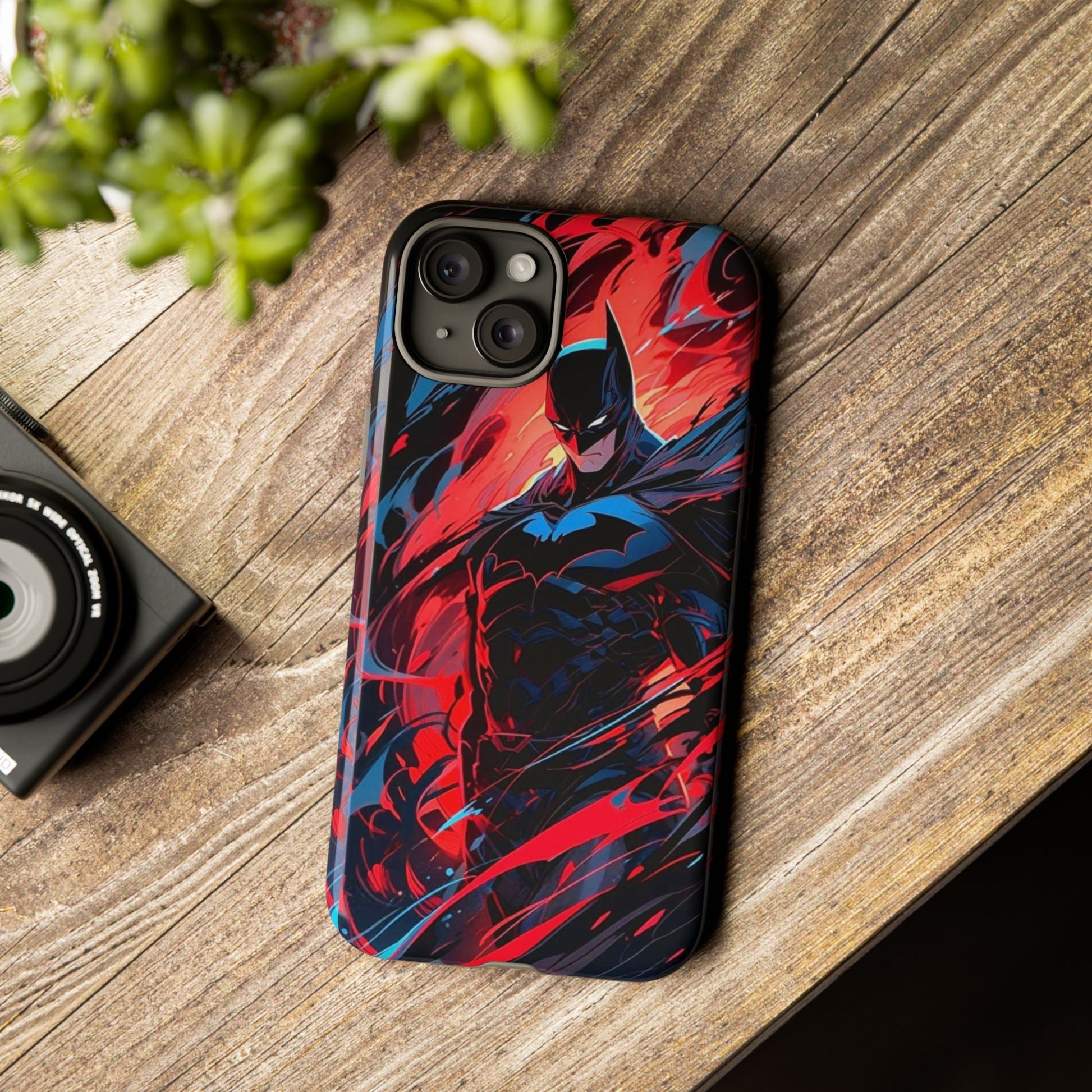 The Dark Knight Batman Art Tough Cases for iPhones, Samsung, and Pixel