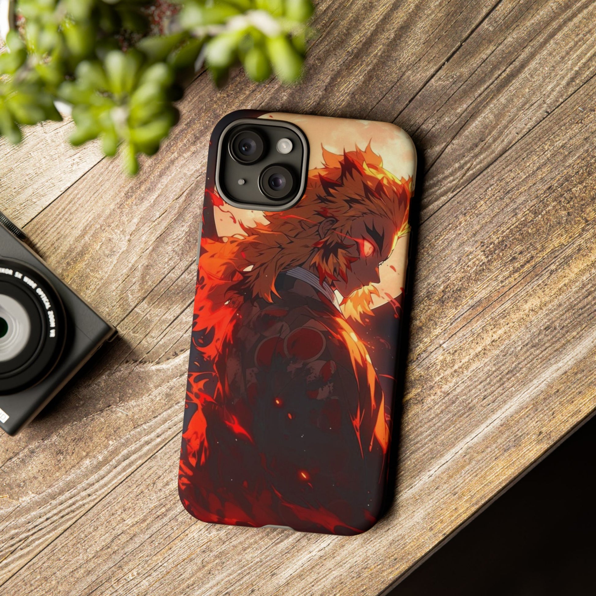 Demon Sl;ayer Rengoku Anime Phone Case, Tough Cases for iPhones, Samsung, and Pixel