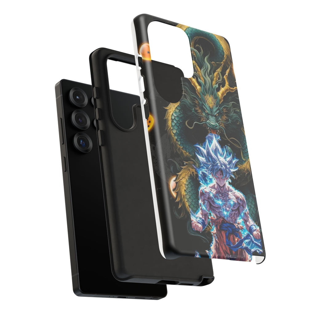 Anime Goku x Shenron Dragonball Z Tough Cases for iPhones, Samsung, and Pixel