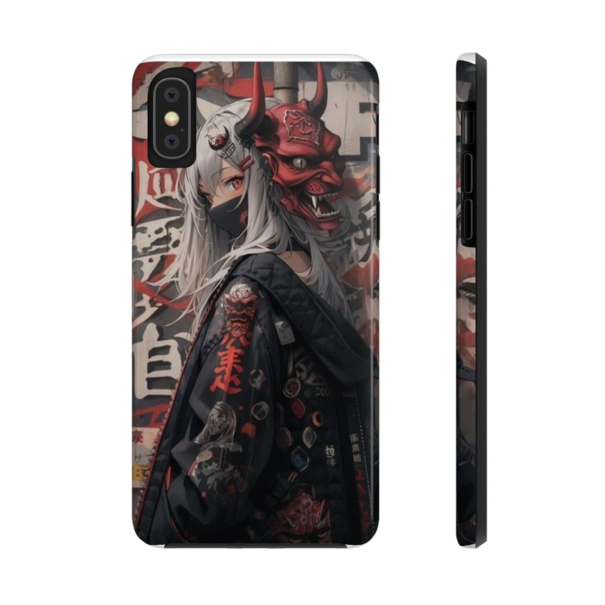 Anime Kabuki Mask Theme Phone Cases for Iphones & Samsung Durable