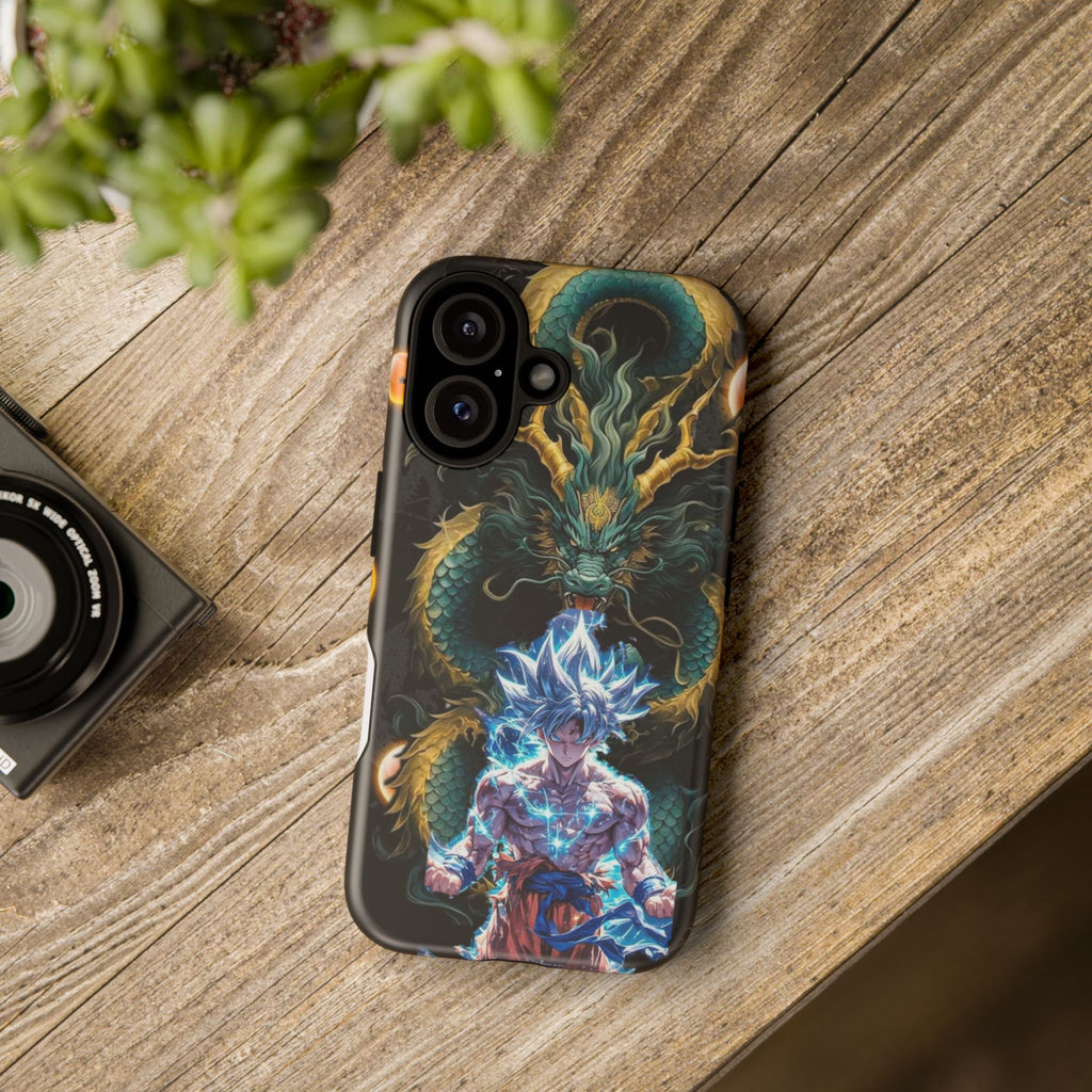 Anime Goku x Shenron Dragonball Z Tough Cases for iPhones, Samsung, and Pixel