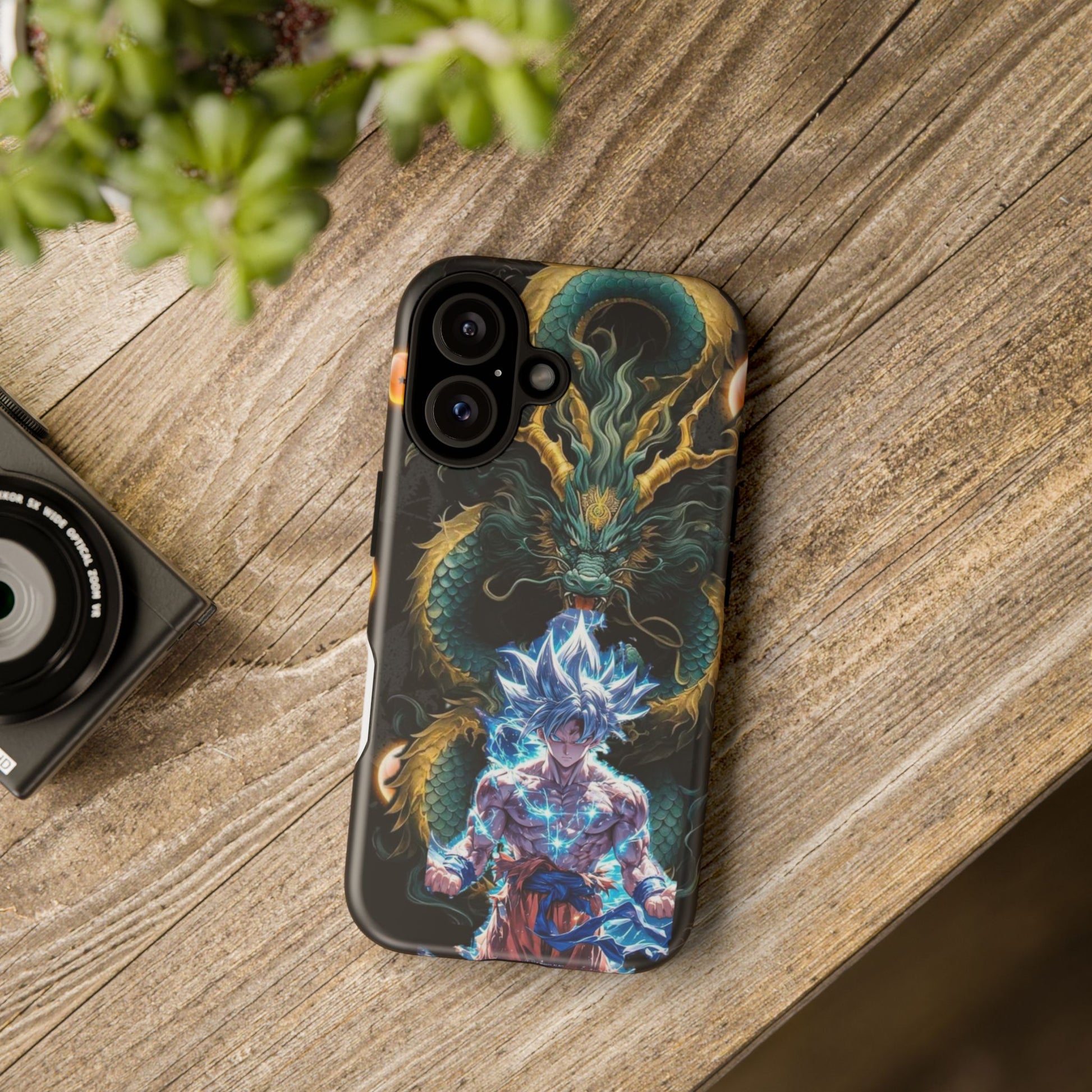 Anime Goku x Shenron Dragonball Z Tough Cases for iPhones, Samsung, and Pixel