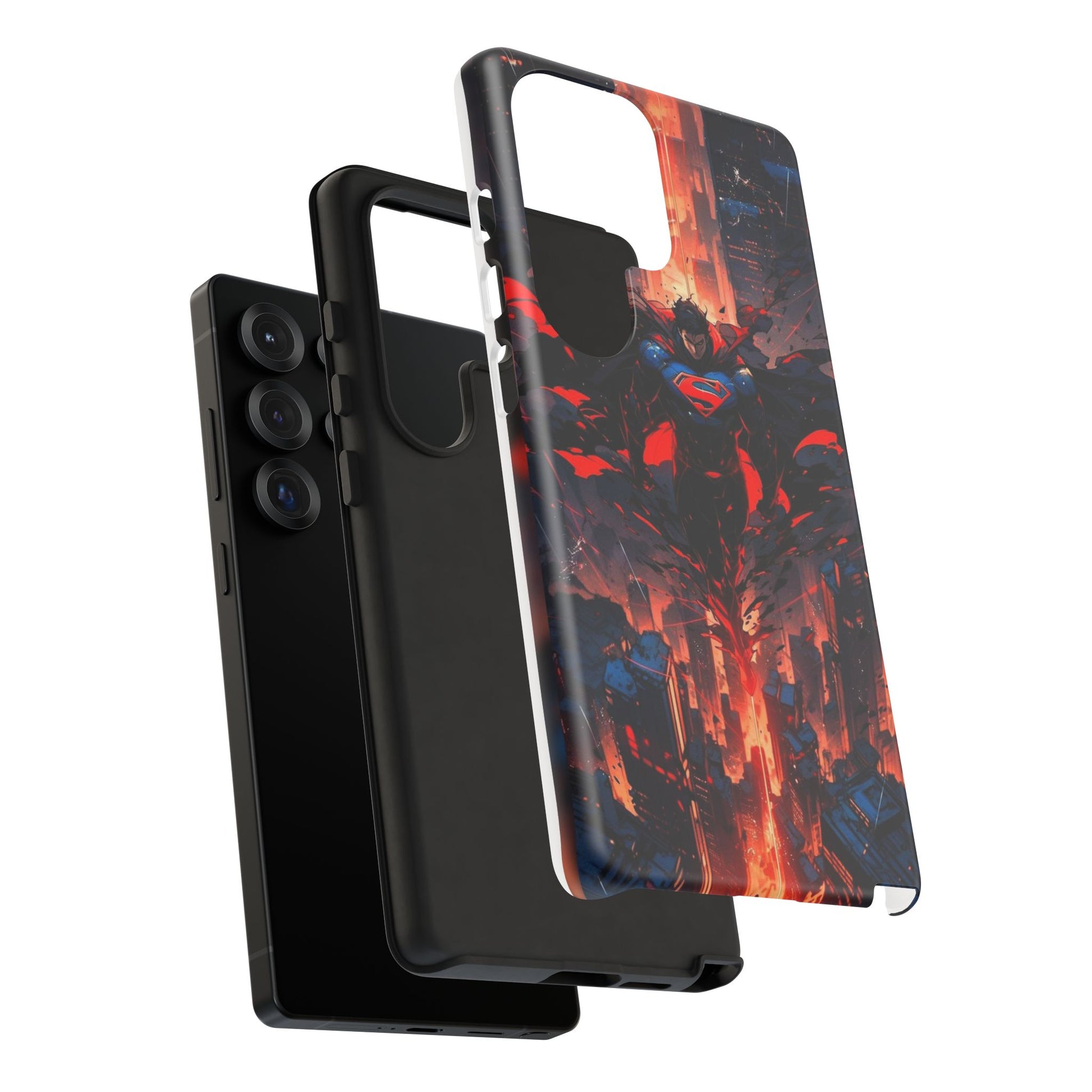 Anime Superman Tough Cases for iPhones, Samsung, and Pixel