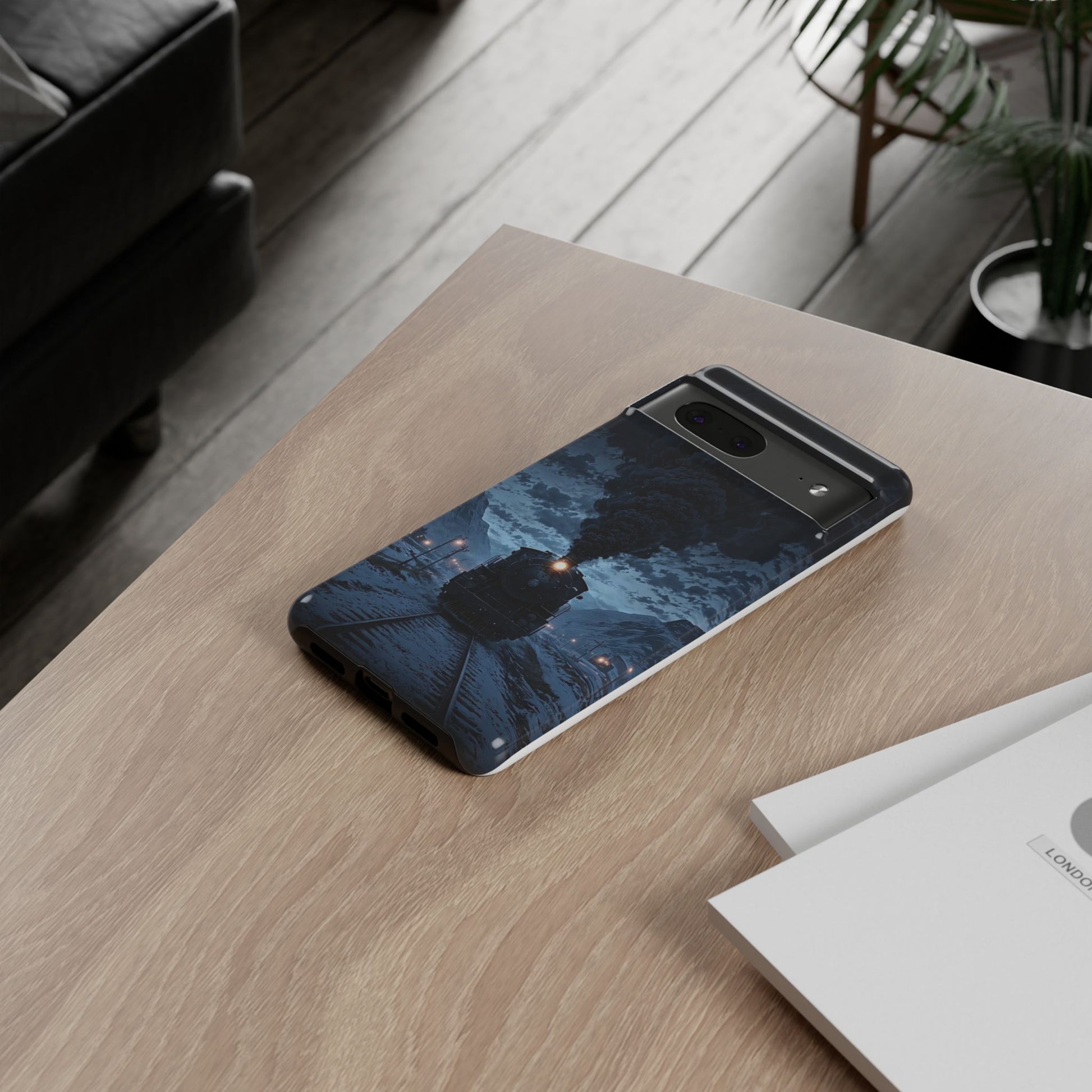 Steam Engine Train Themed Tough Cases for iPhones, Samsung, and Pixel