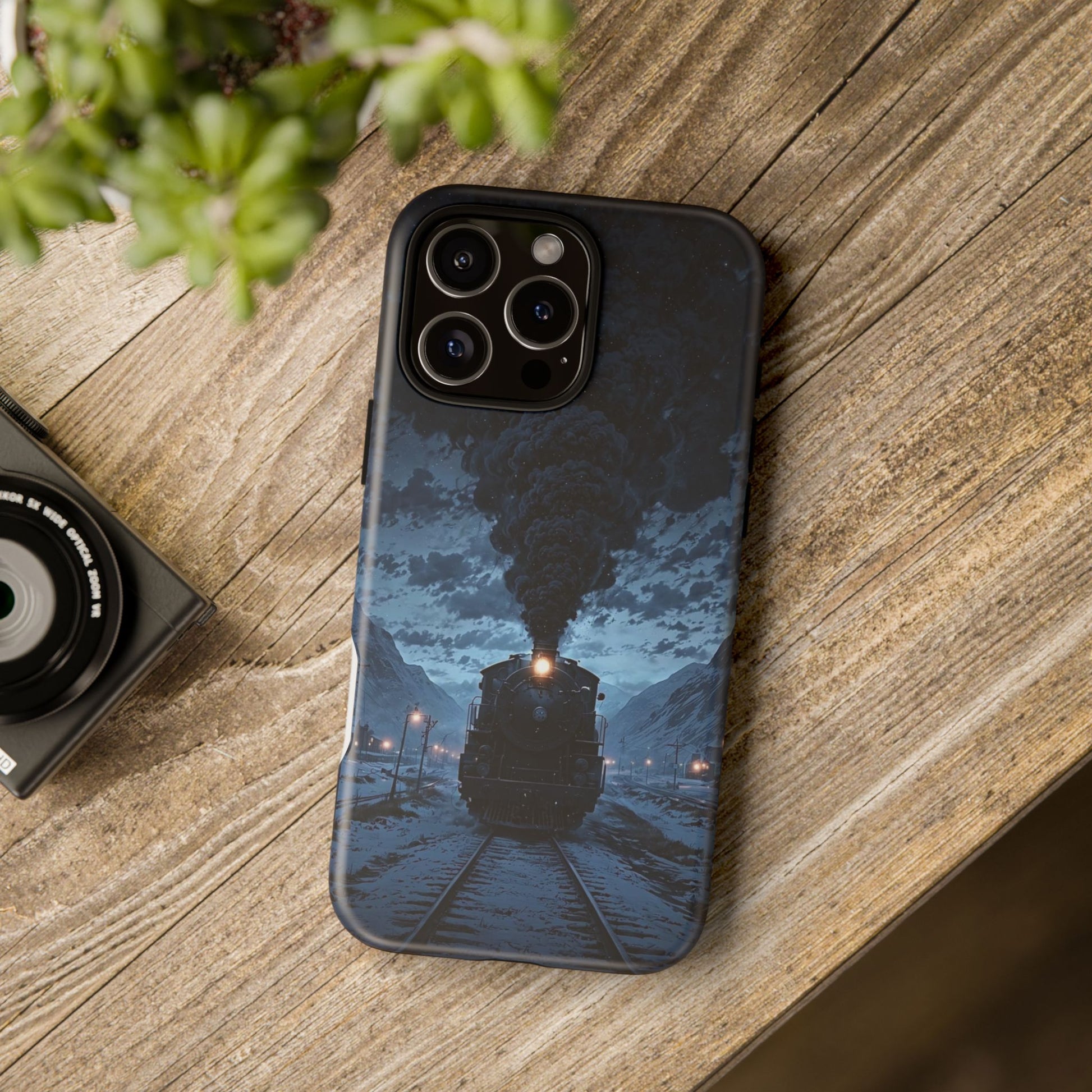 Steam Engine Train Themed Tough Cases for iPhones, Samsung, and Pixel