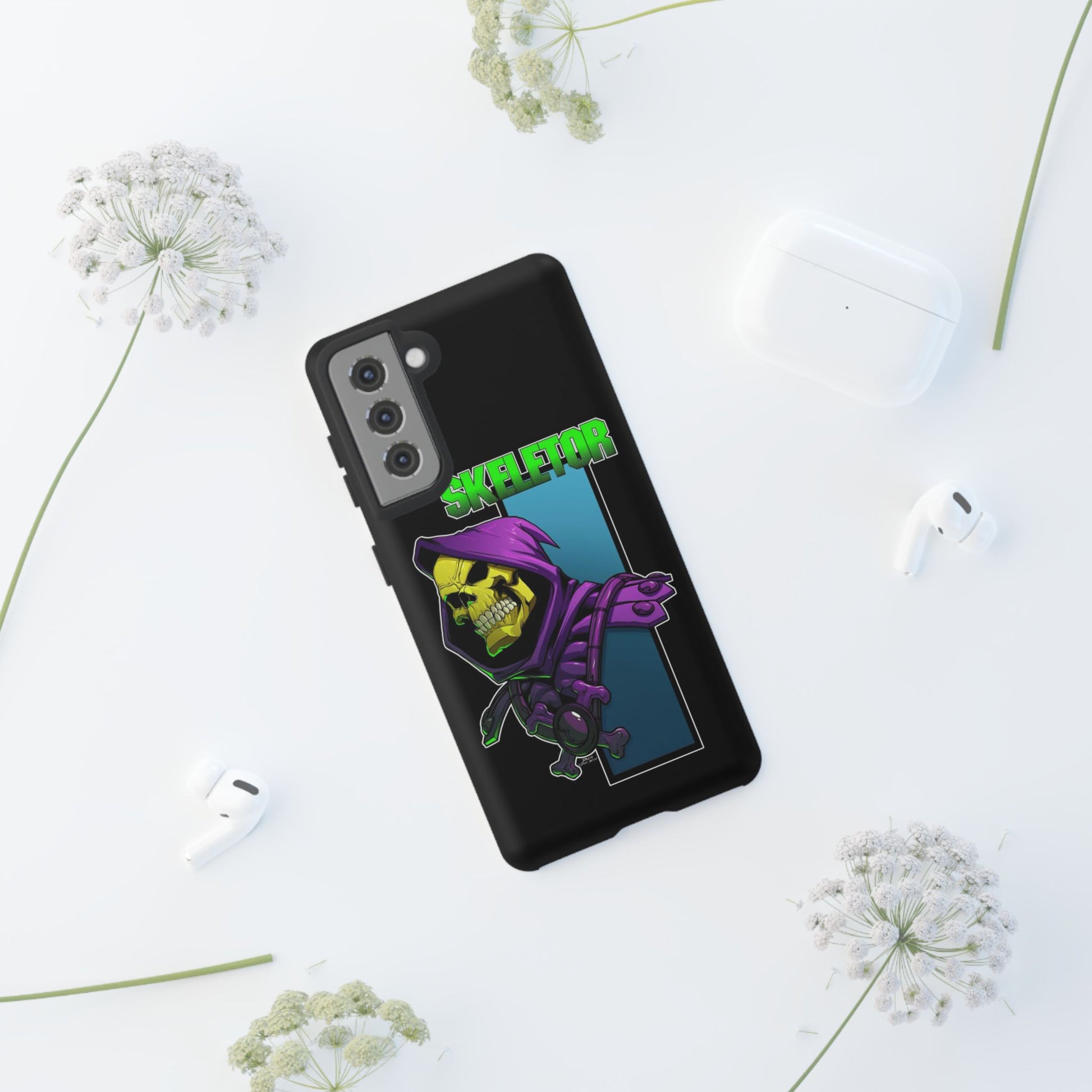 Skeletor Tough Cases for iPhones, Samsung, and Pixel