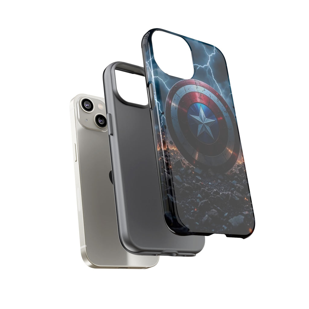 Captain America Shield Tough Cases for iPhones, Samsung, and Pixel