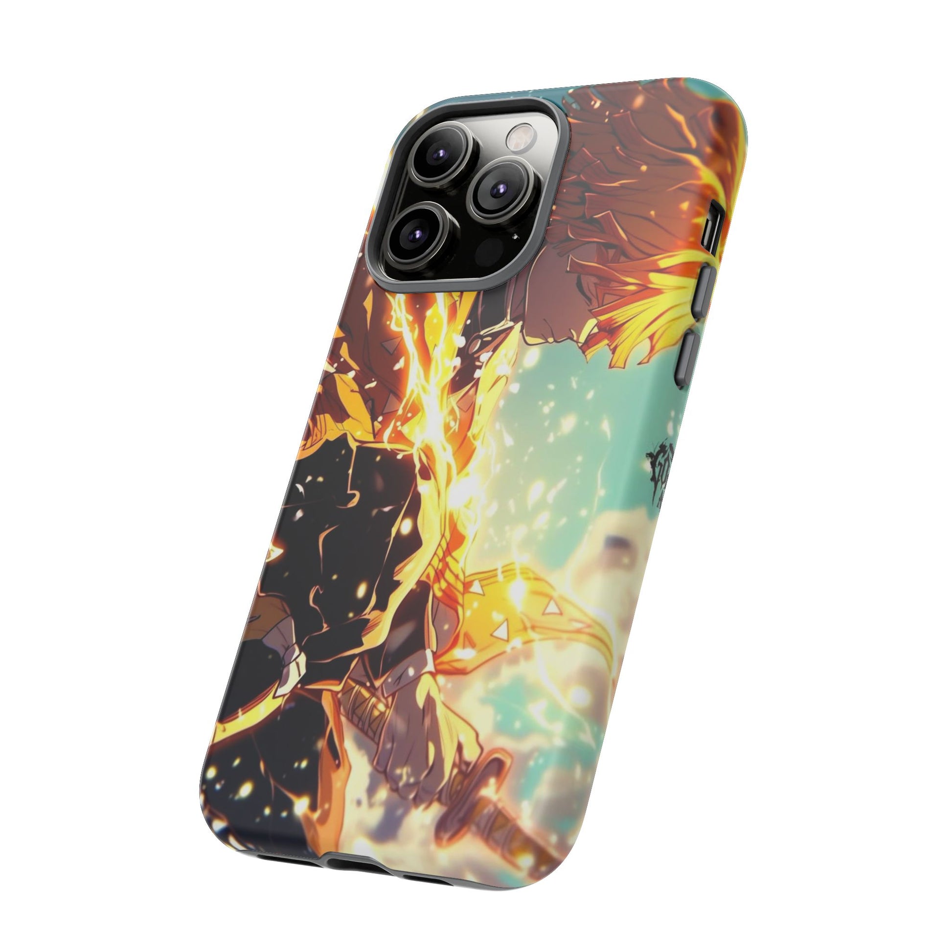 Demon Slayer Zenitsu Anime Theme Phone Case, Tough Cases for iPhones, Samsung, and Pixel