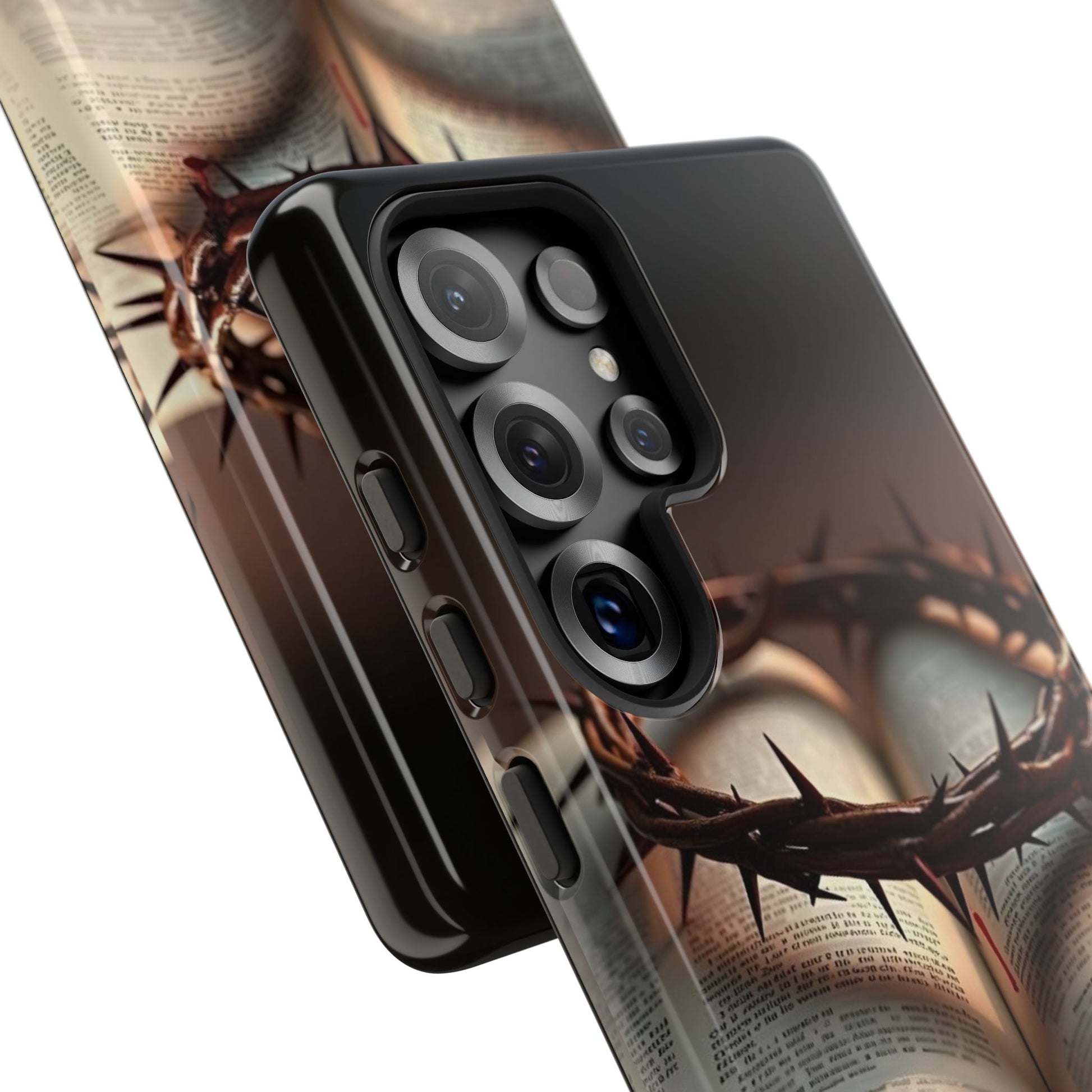 Crown of Thorns and Bible Christian Tough Cases for iPhones, Samsung, and Pixel