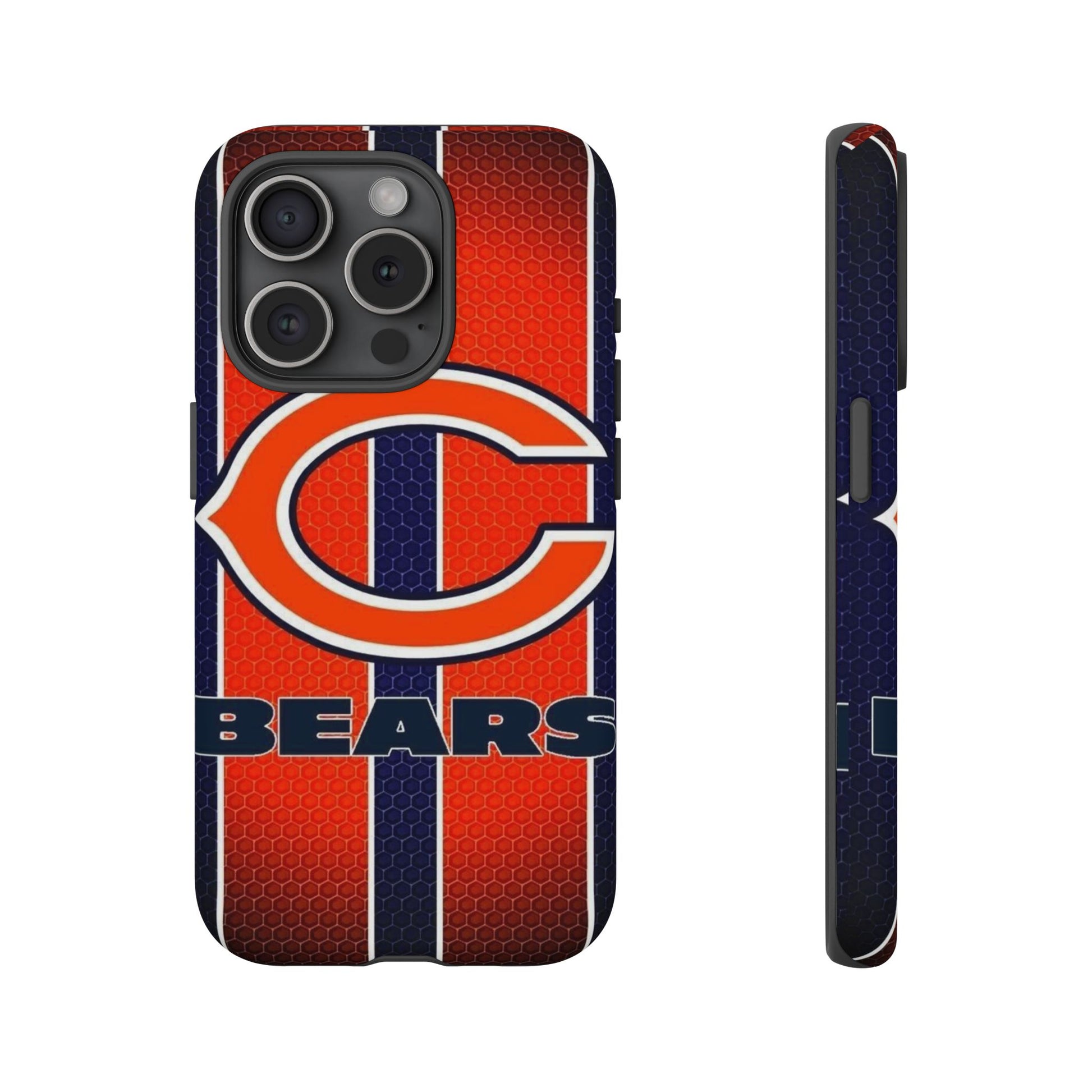 Chicago Bears Stripes Football Phone Case, Tough Cases for iPhones, Samsung, and Pixel