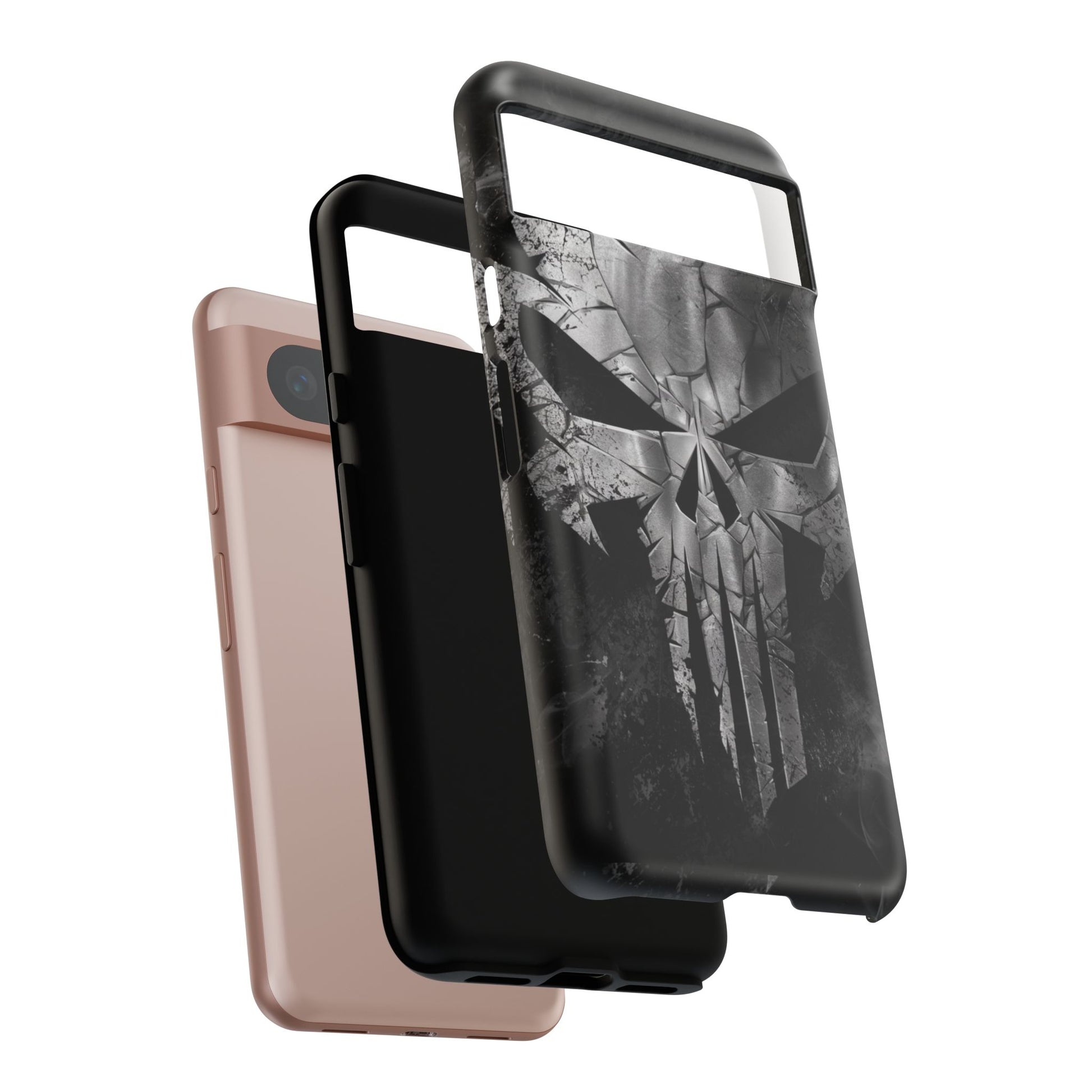 The Punisher Logo Art Tough Cases for iPhones, Samsung, and Pixel