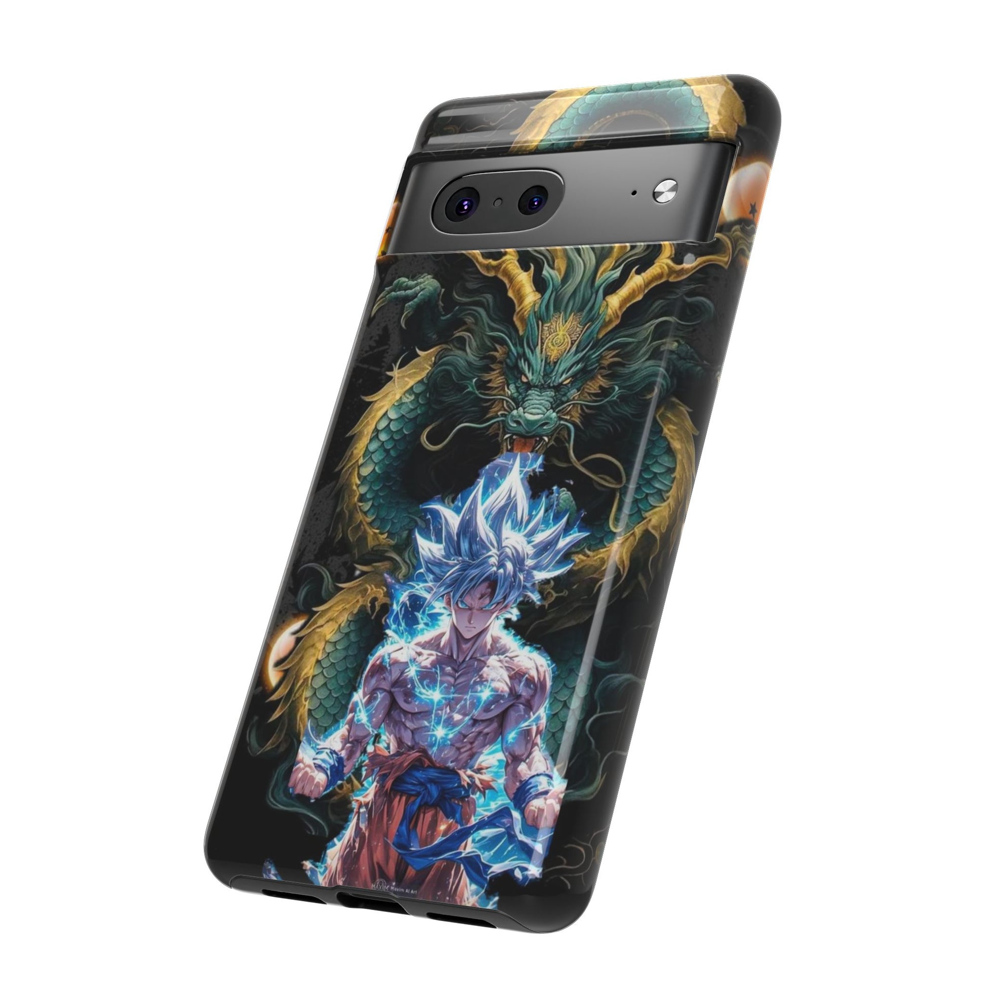Anime Goku x Shenron Dragonball Z Tough Cases for iPhones, Samsung, and Pixel