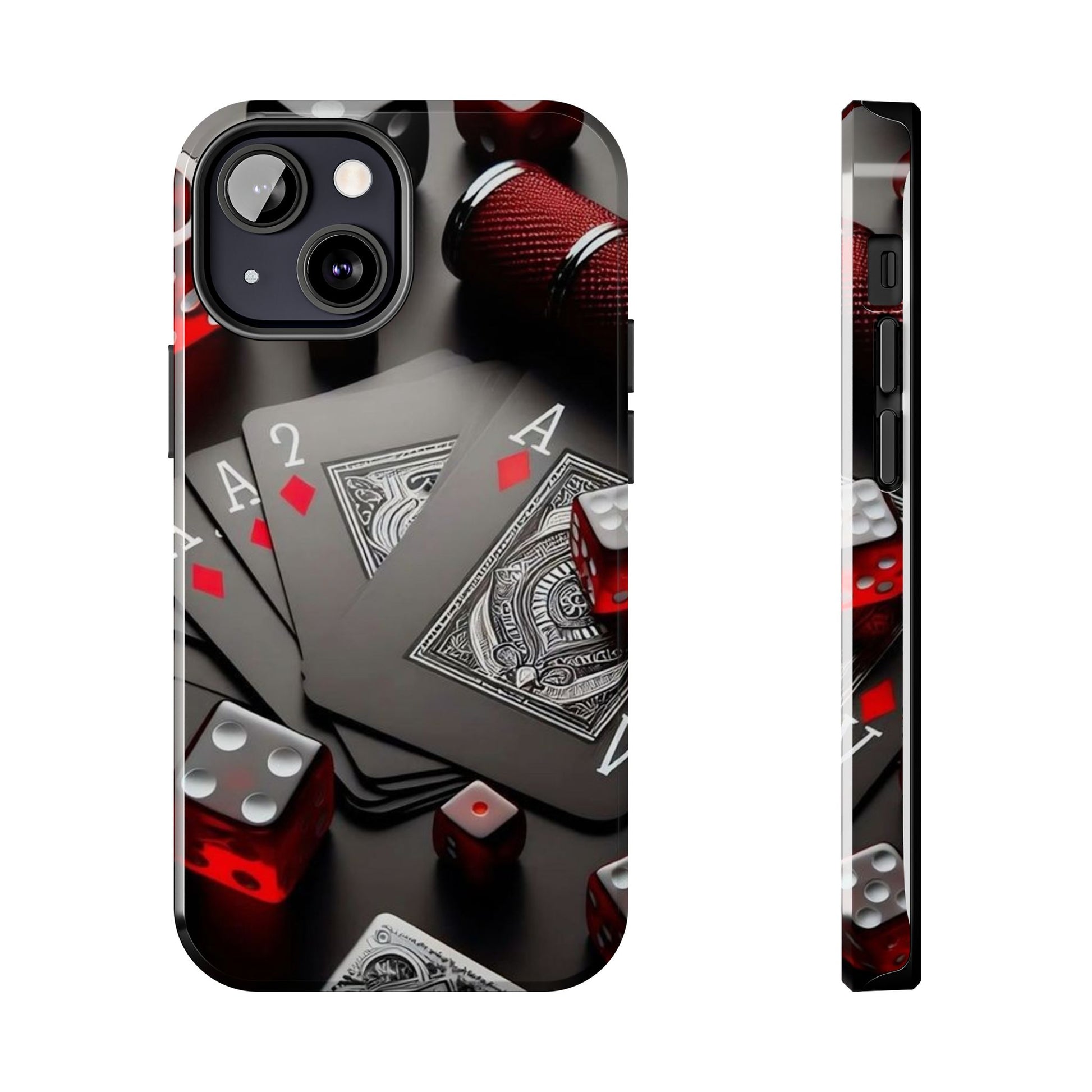Casino Cards, Dice, and Chips Theme Phone Cases for Iphones & Samsung Phones