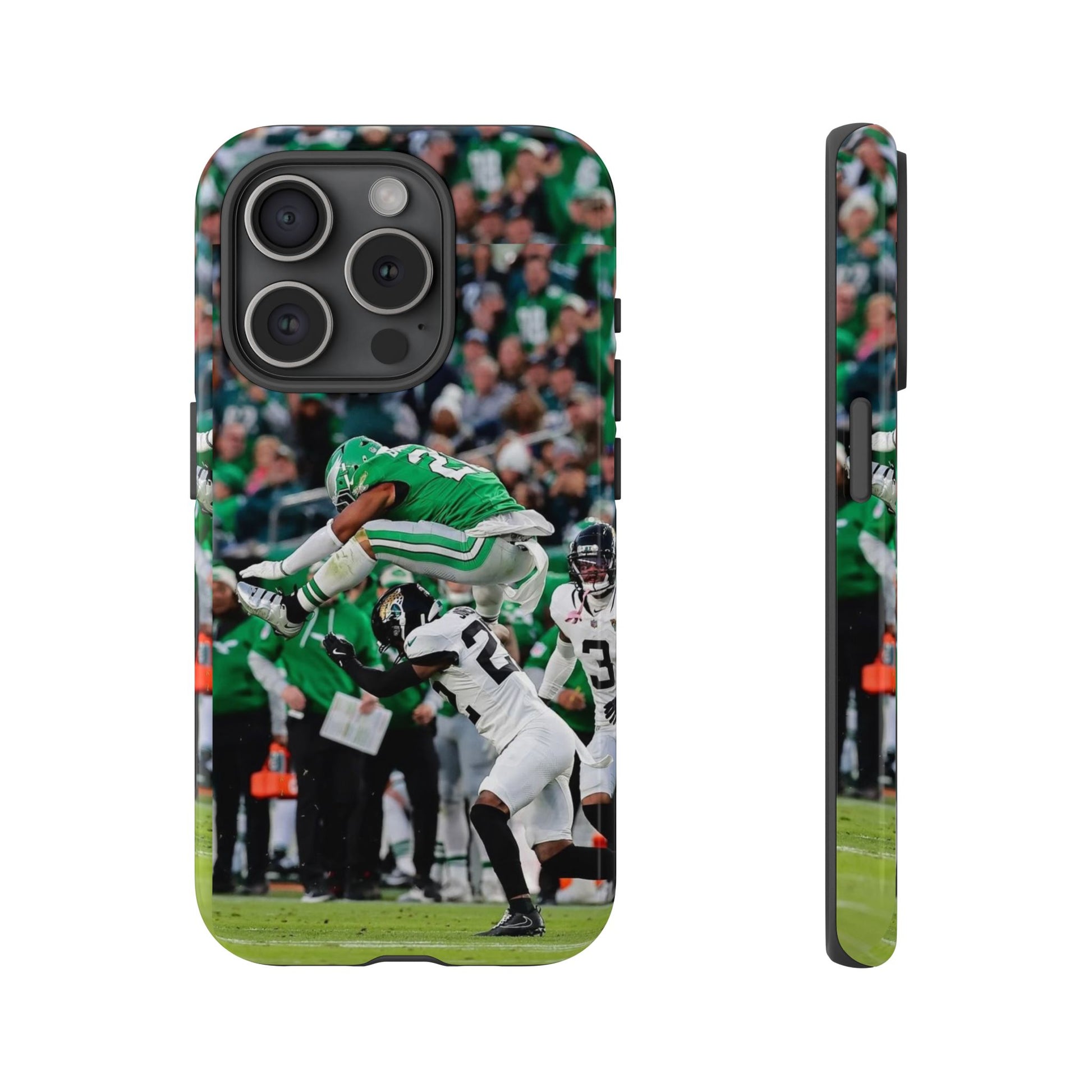 Saquon Barkley The Huddle Eagles Football Tough Cases for iPhones, Samsung, and Pixel