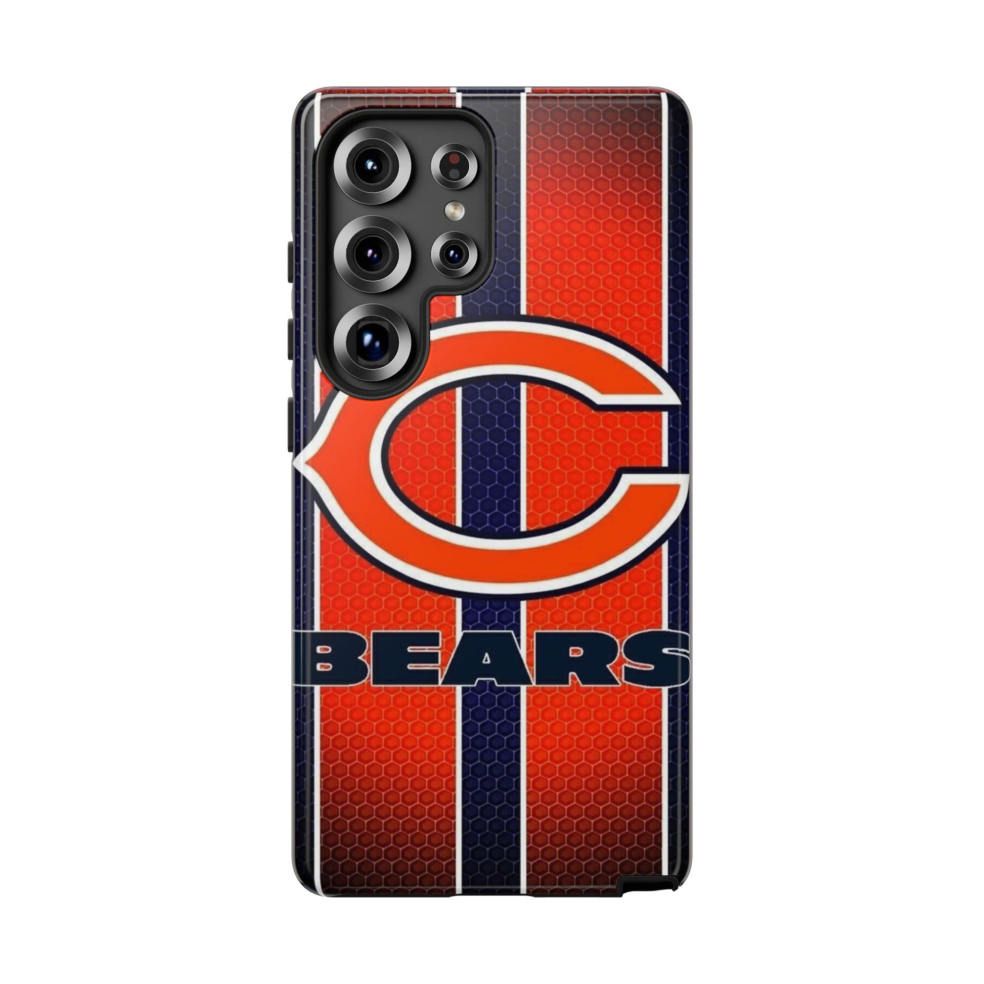 Chicago Bears Stripes Football Phone Case, Tough Cases for iPhones, Samsung, and Pixel