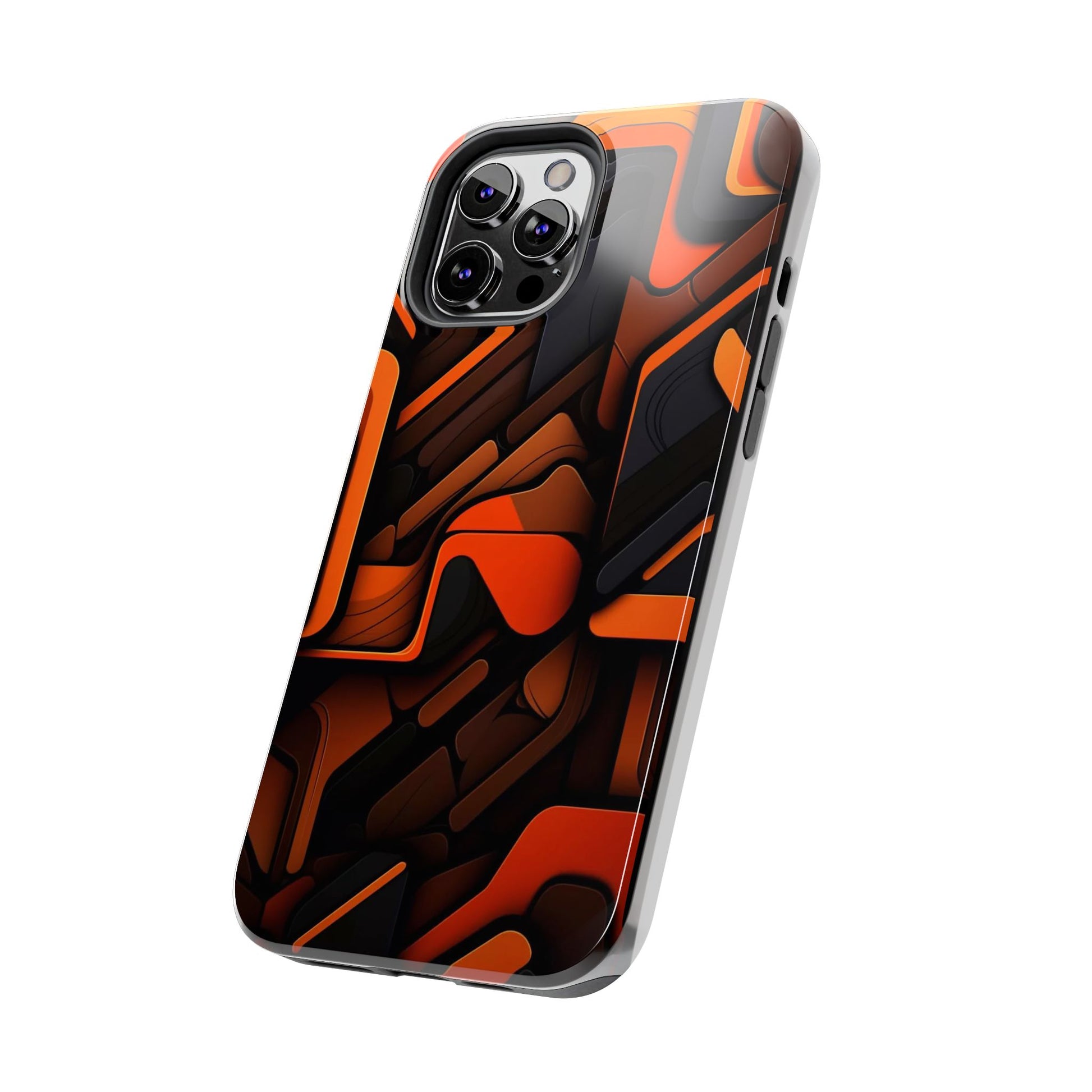 Orange Abstract Art Design Phone Case for Select iPhones & Samsung Galaxy Phones