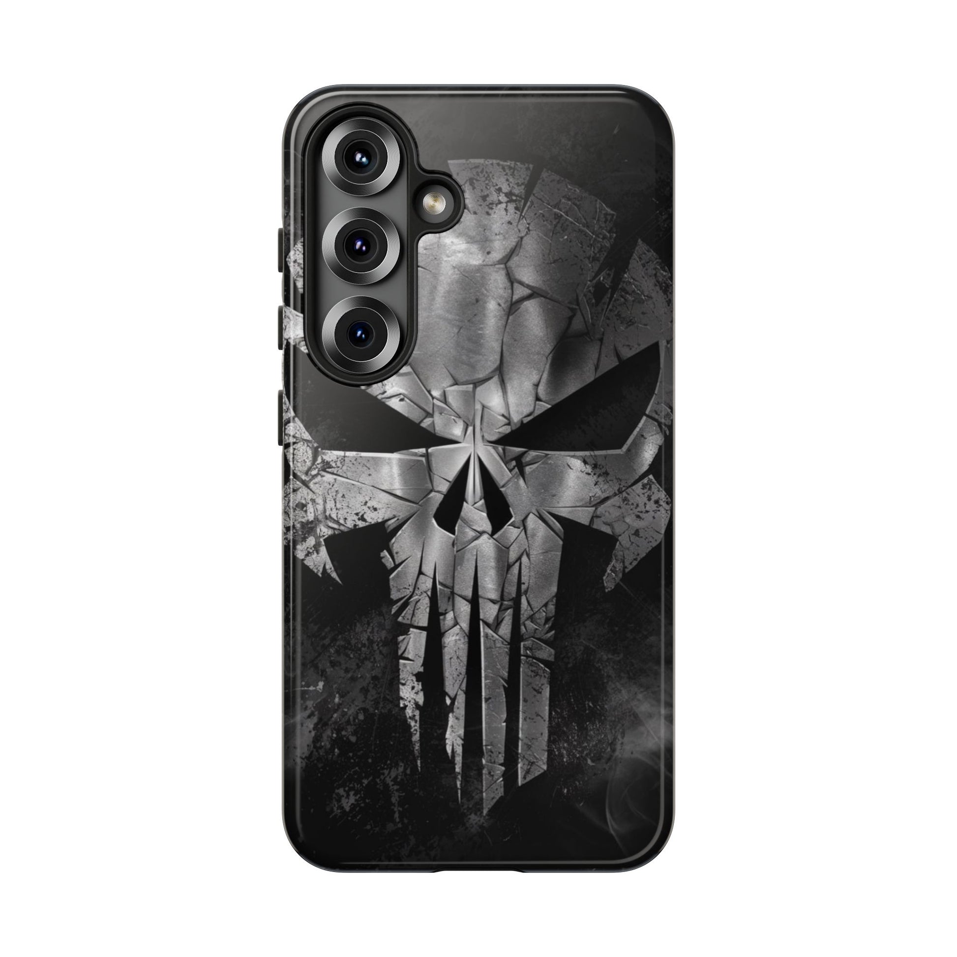 The Punisher Logo Art Tough Cases for iPhones, Samsung, and Pixel