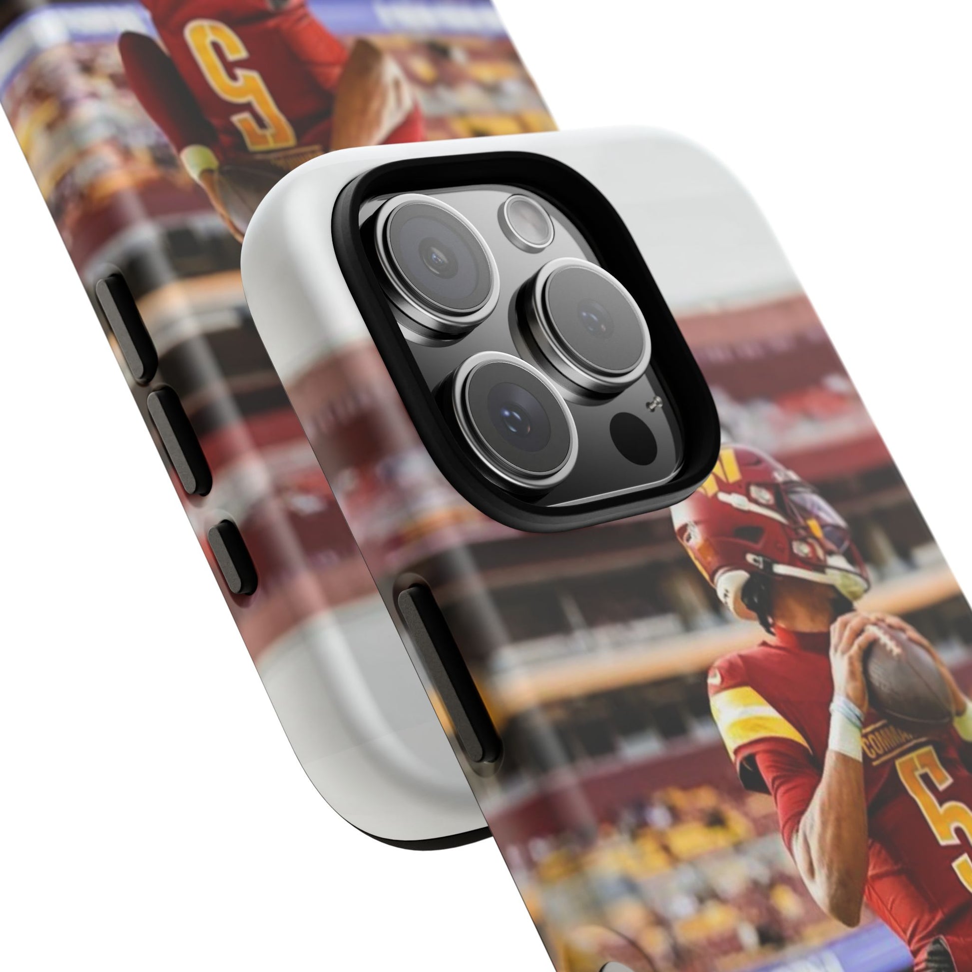 Jayden Daniels Washington Football Tough Cases for iPhones, Samsung, and Pixel
