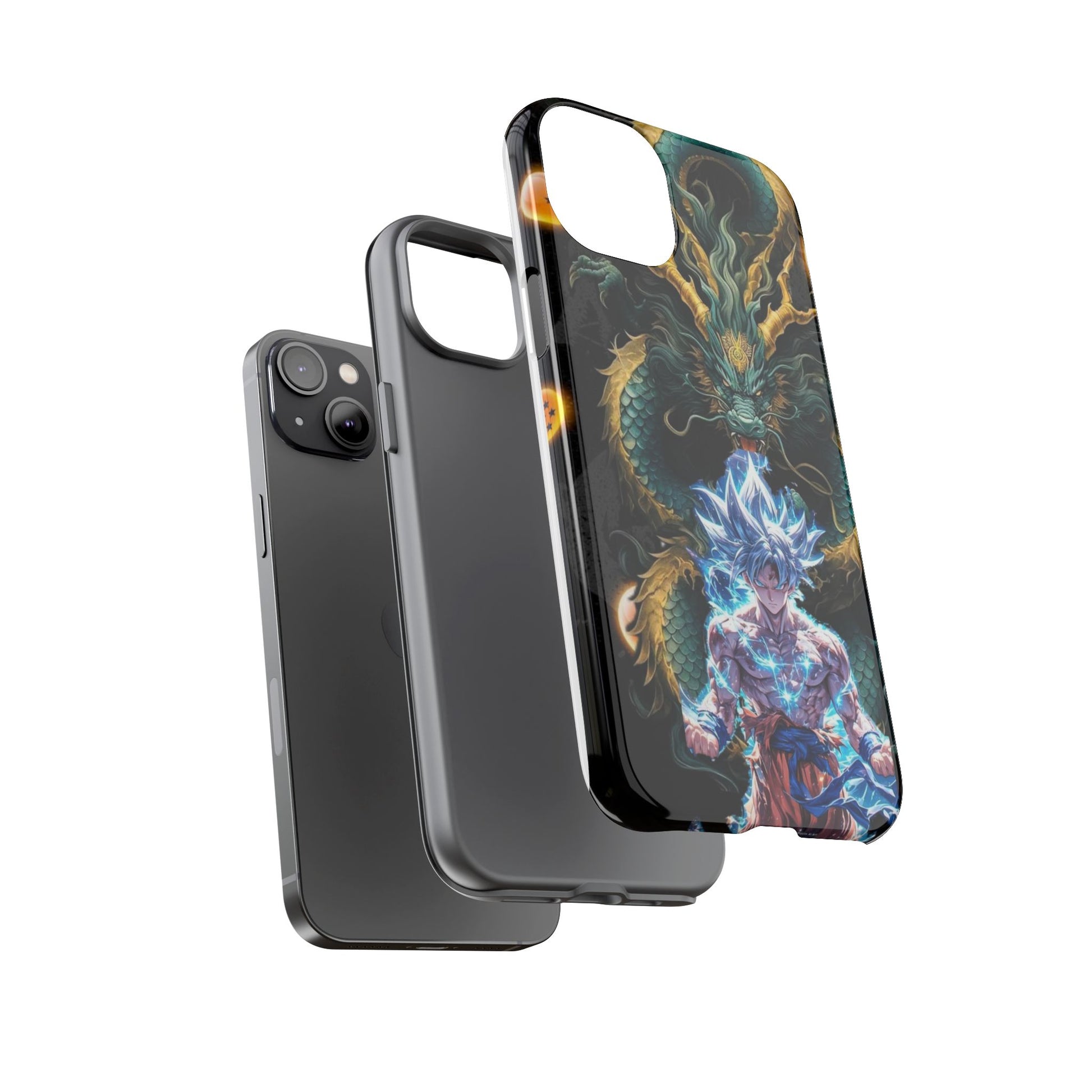 Anime Goku x Shenron Dragonball Z Tough Cases for iPhones, Samsung, and Pixel