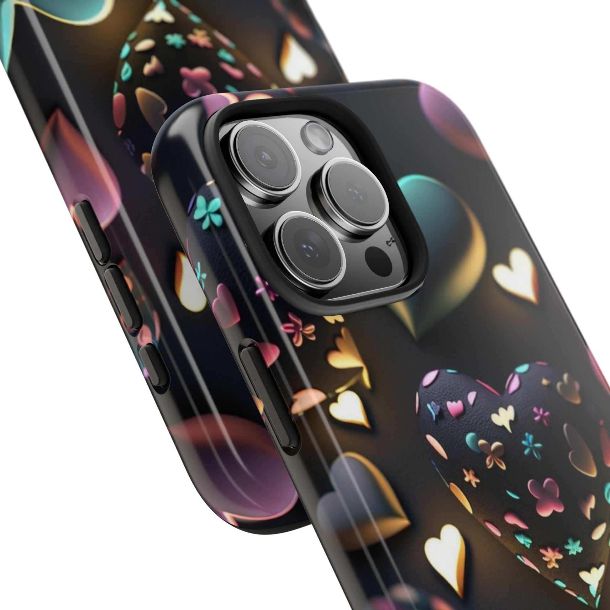 Floating Hearts Themed Tough Phone Cases for Iphones & Samsung Phones