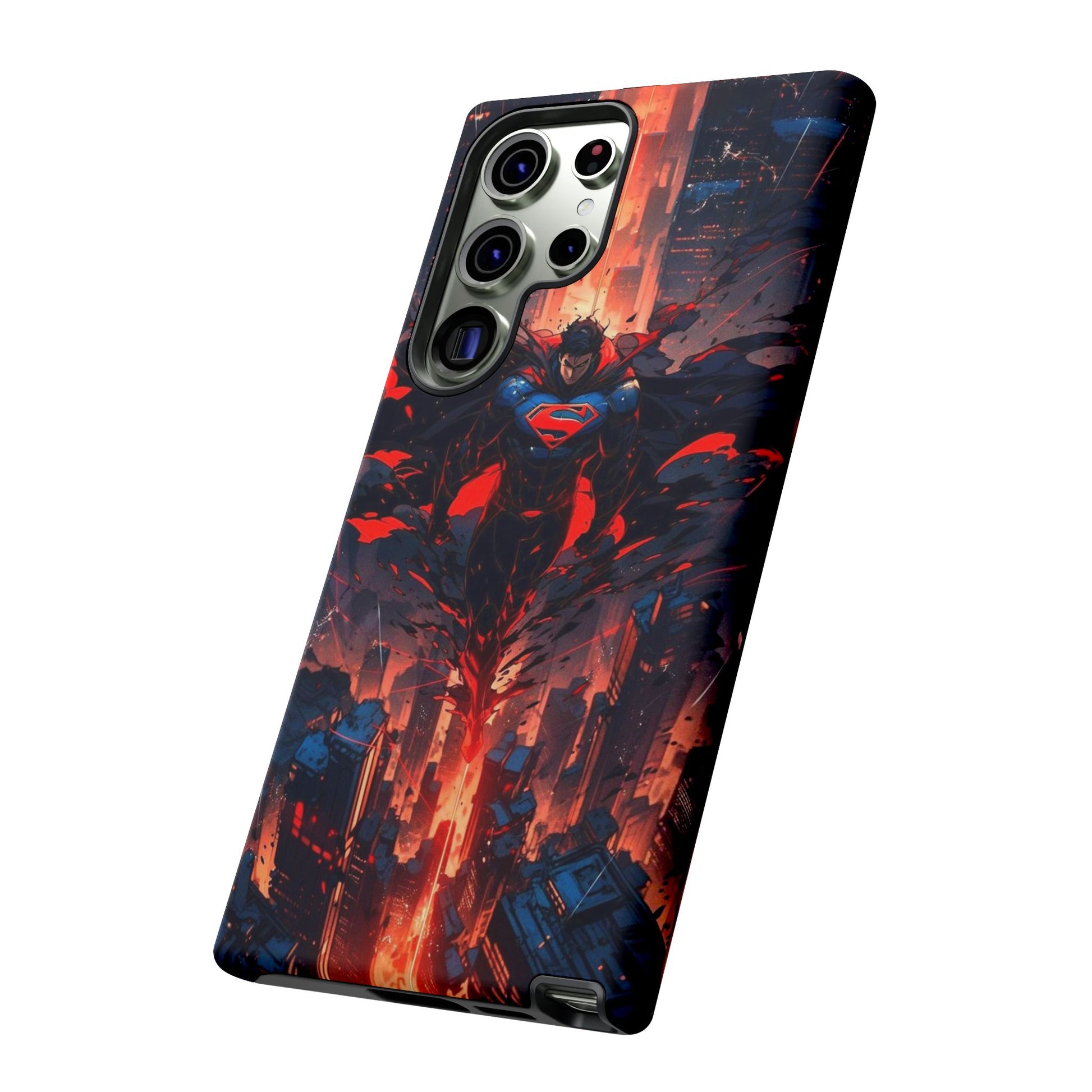 Anime Superman Tough Cases for iPhones, Samsung, and Pixel