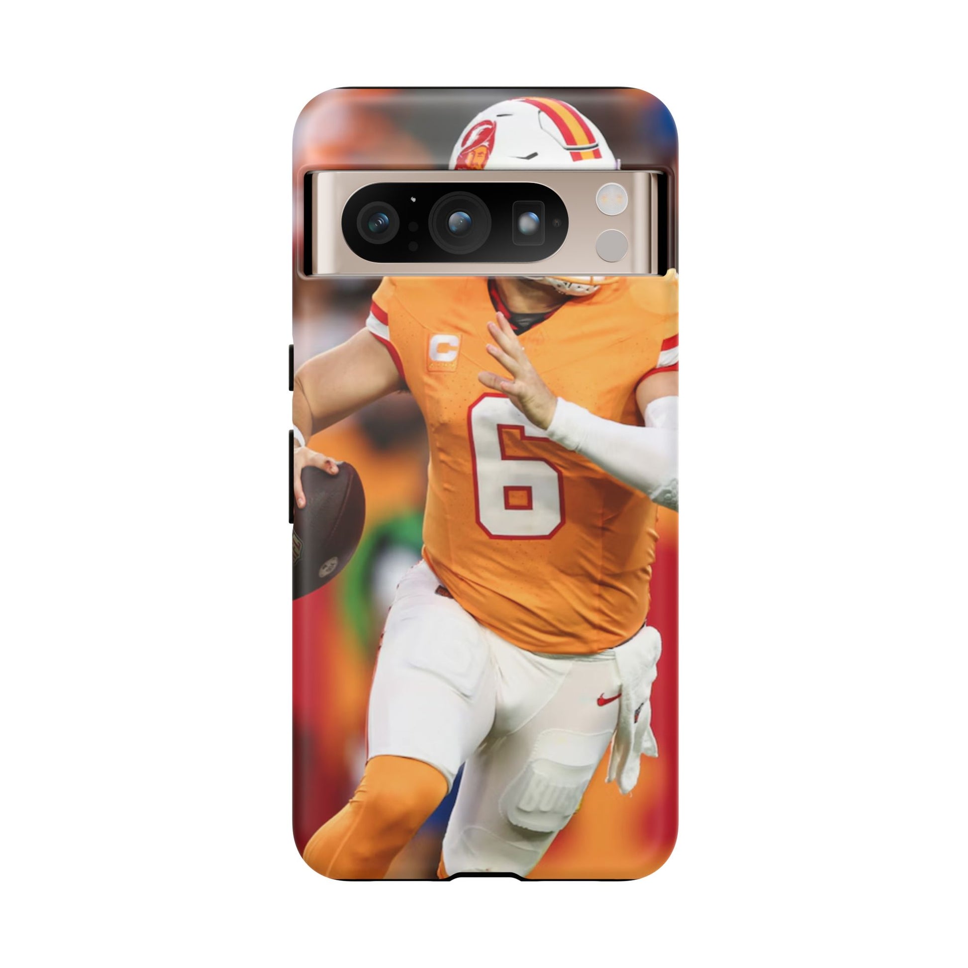 Tampa Bay Buccaneers Baker Mayfield Football Tough Cases for iPhones, Samsung, and Pixel