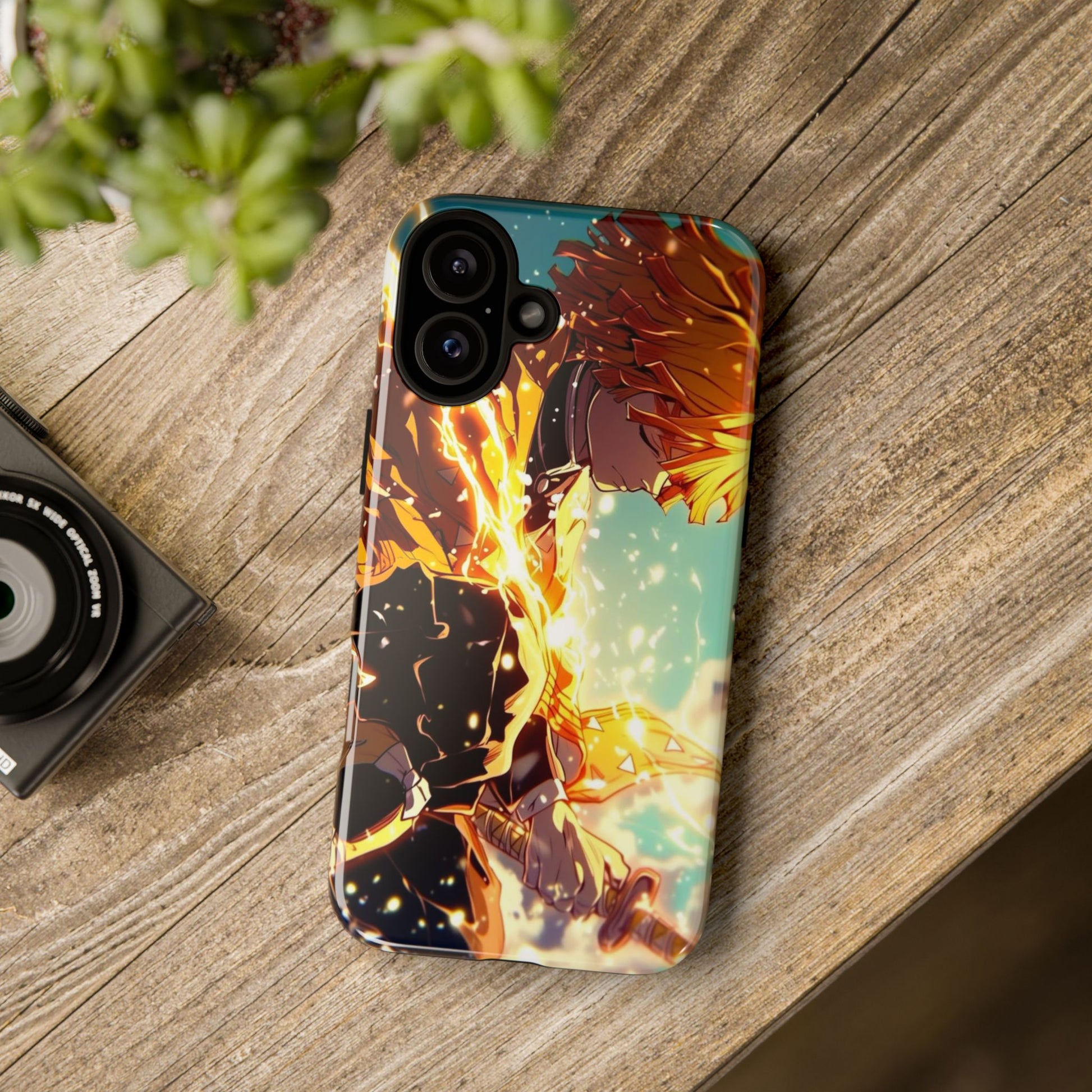 Demon Slayer Zenitsu Anime Theme Phone Case, Tough Cases for iPhones, Samsung, and Pixel