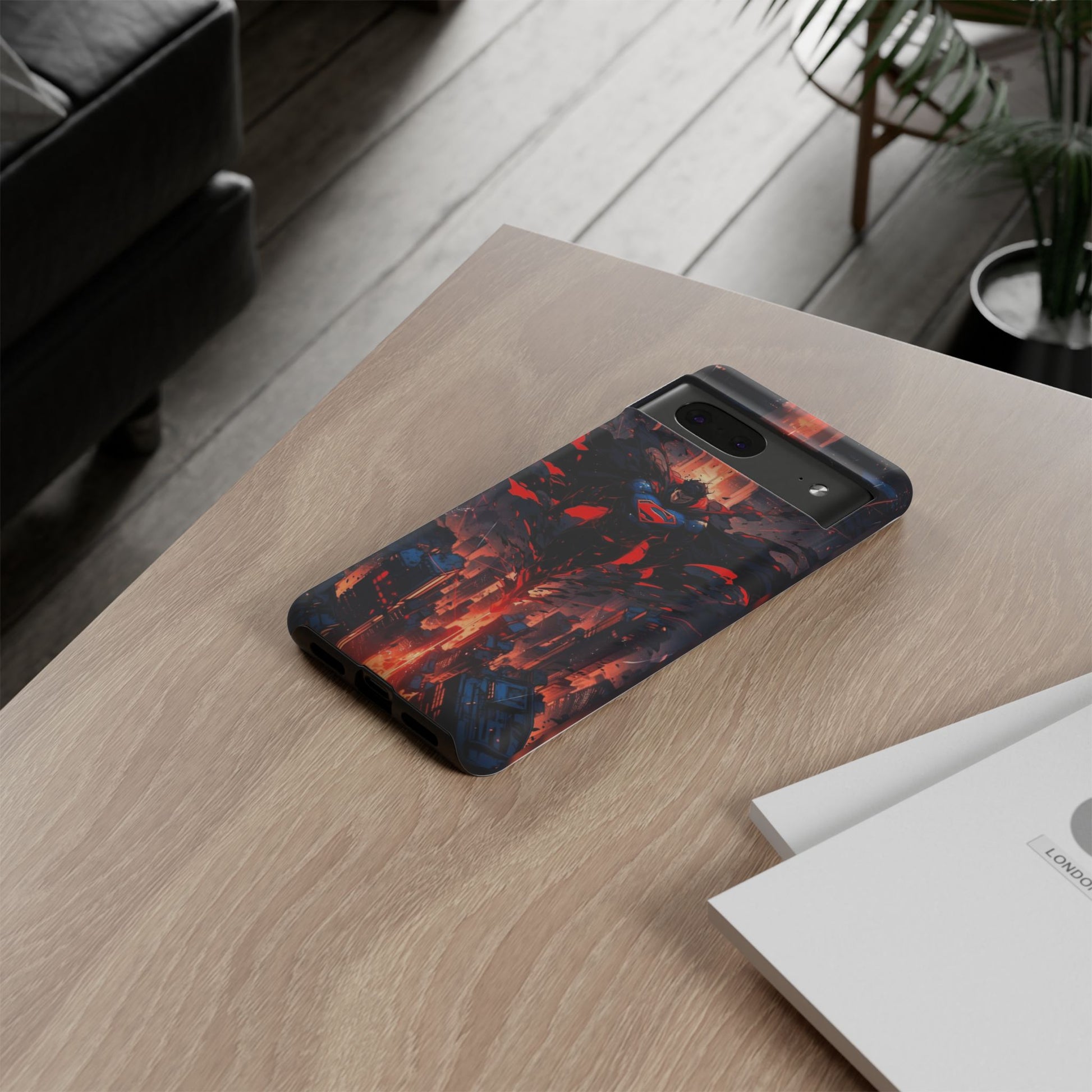 Anime Superman Tough Cases for iPhones, Samsung, and Pixel