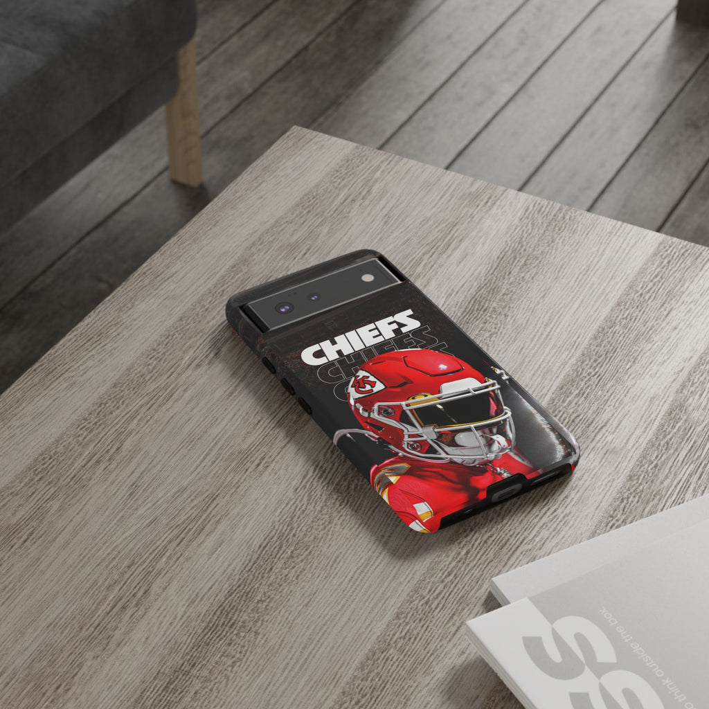 Kansas City Chiefs Football Helmet Logo Tough Cases for iPhones, Samsung, and Pixel