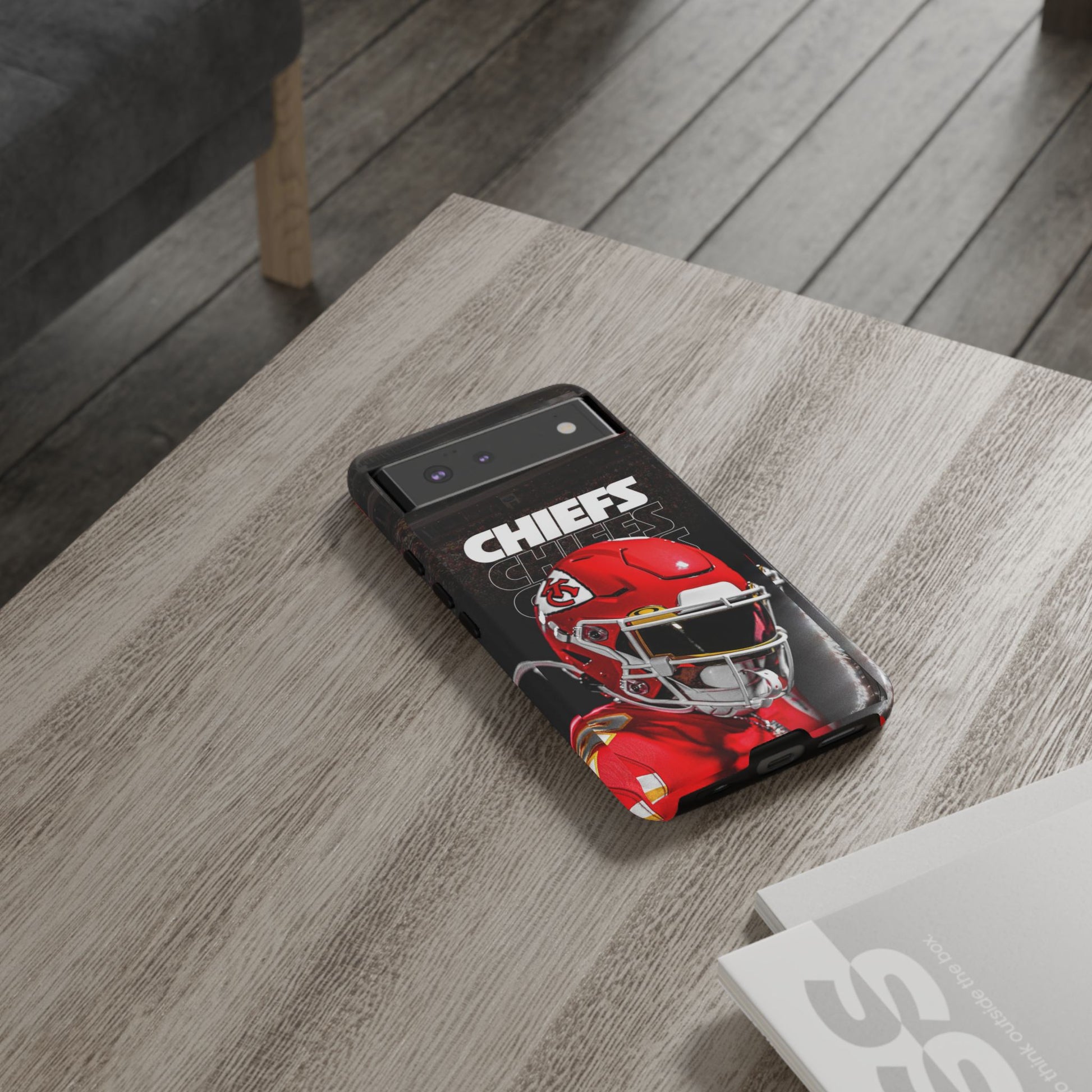 Kansas City Chiefs Football Helmet Logo Tough Cases for iPhones, Samsung, and Pixel
