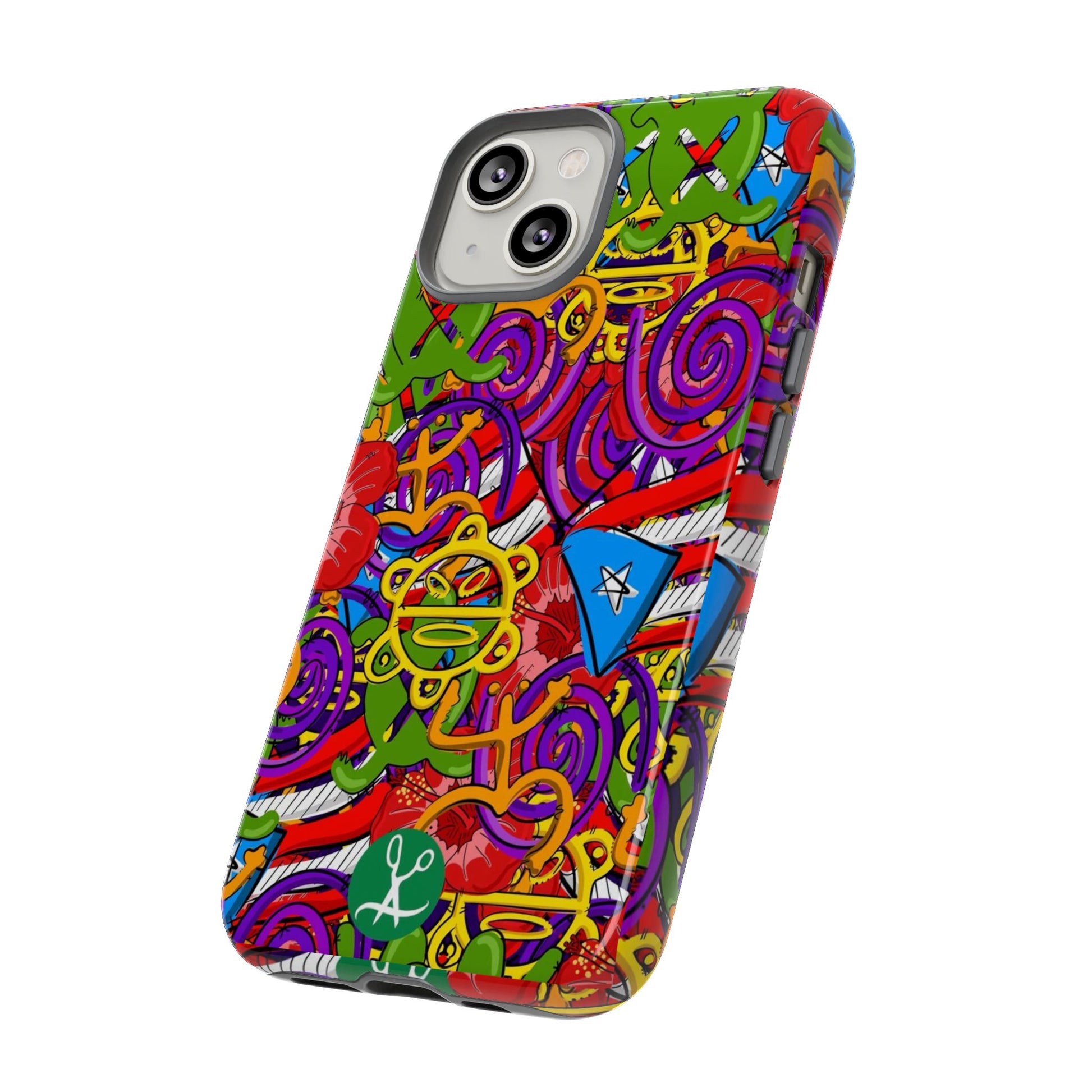 Puerto Rico Taino Tribal Art Tough Cases for iPhones, Samsung, and Pixel