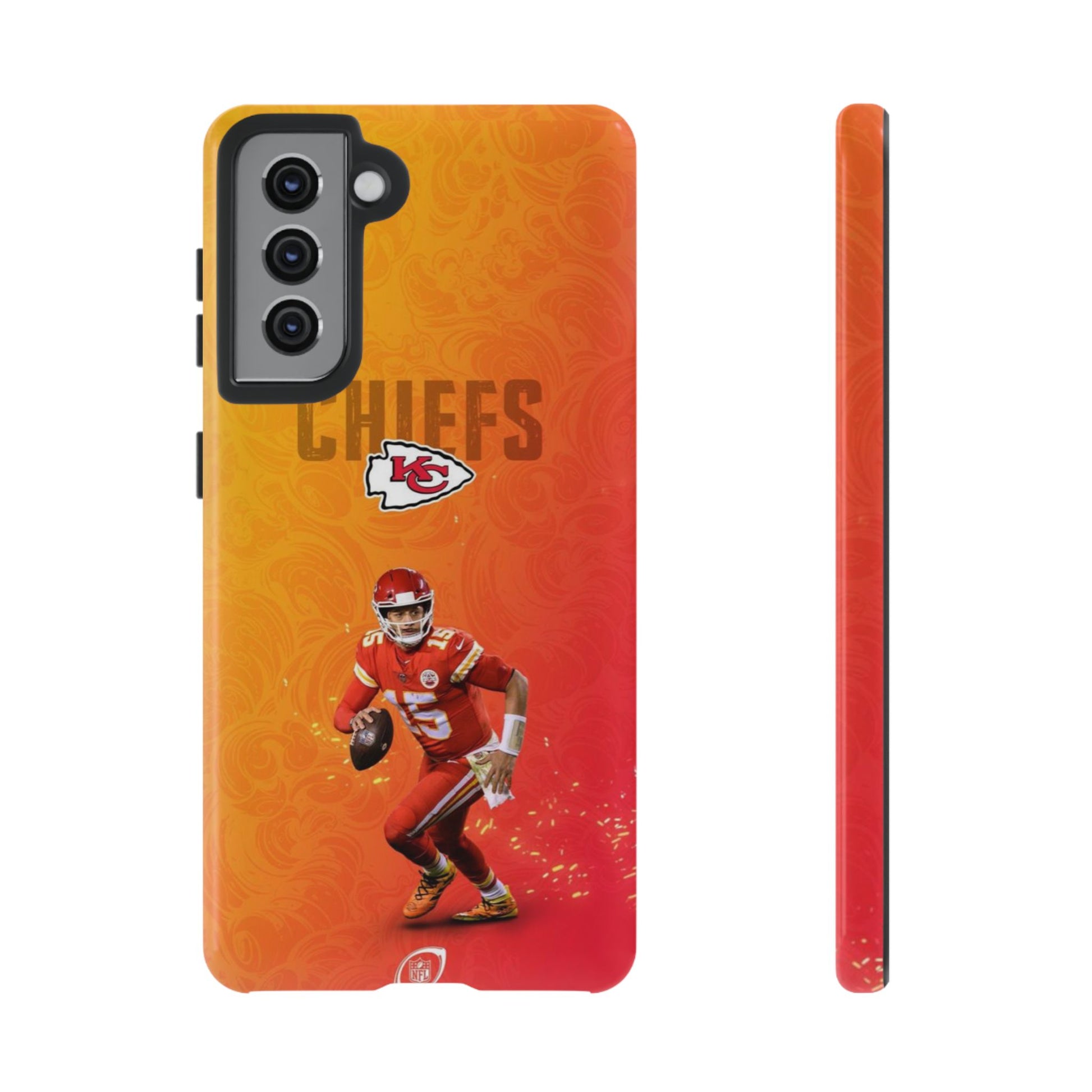 Kansas City Chiefs Patrick Mahomes Football Tough Cases for iPhones, Samsung, and Pixel