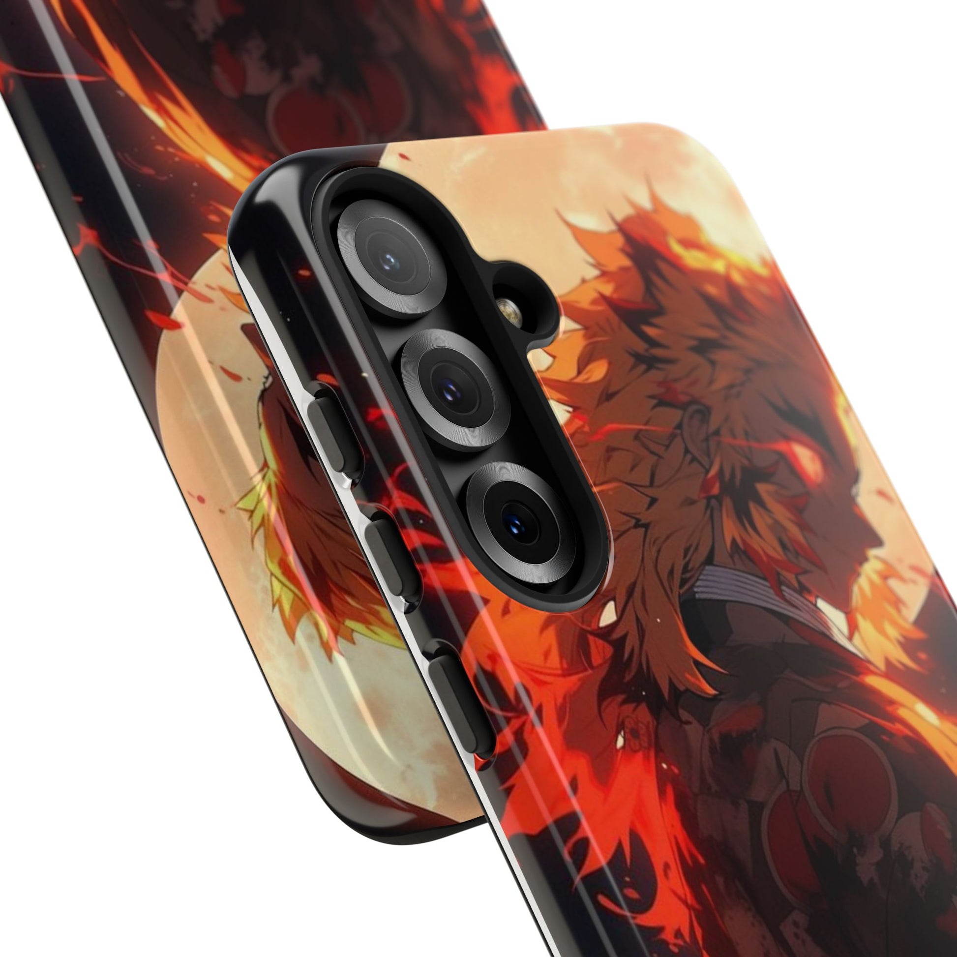 Demon Sl;ayer Rengoku Anime Phone Case, Tough Cases for iPhones, Samsung, and Pixel