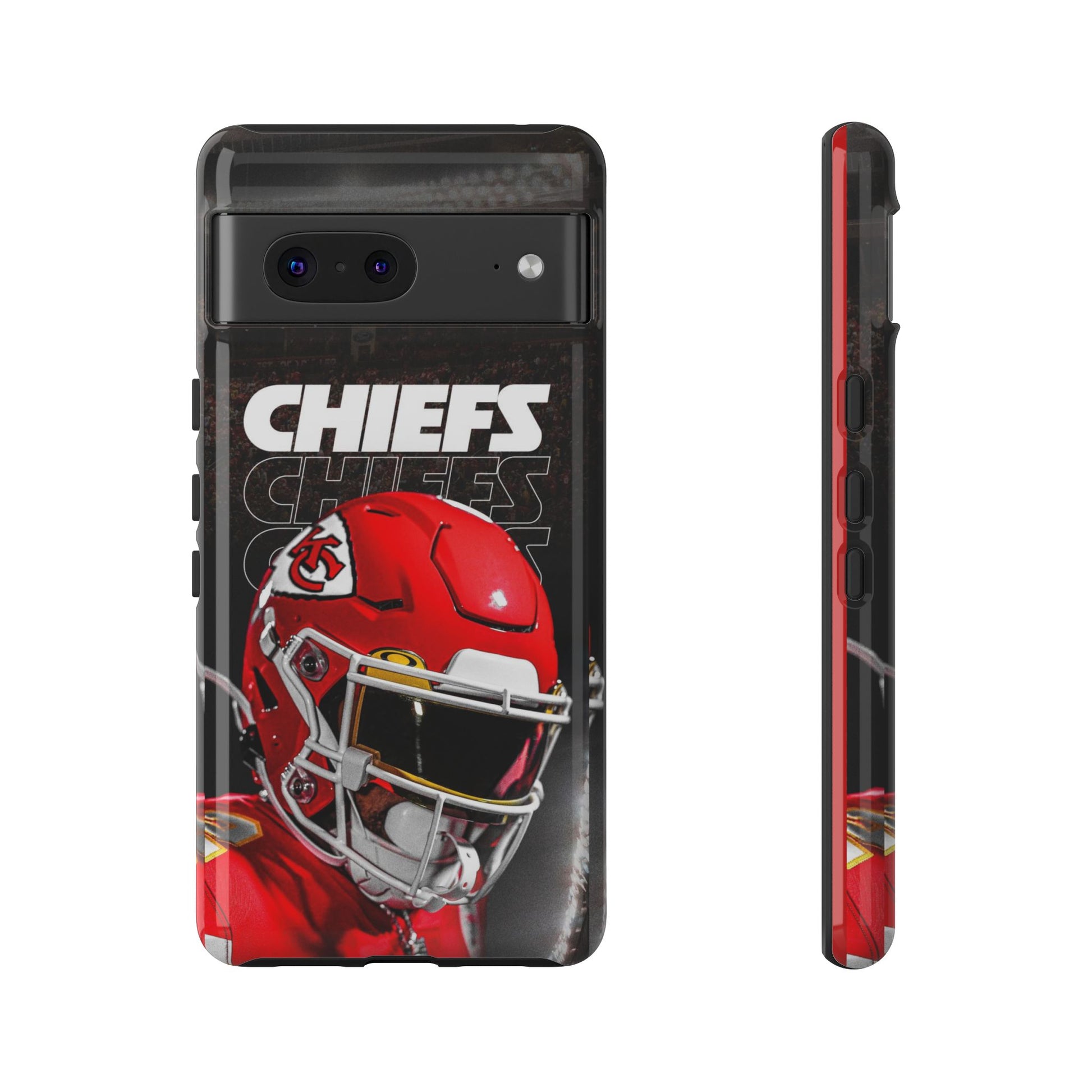 Kansas City Chiefs Football Helmet Logo Tough Cases for iPhones, Samsung, and Pixel