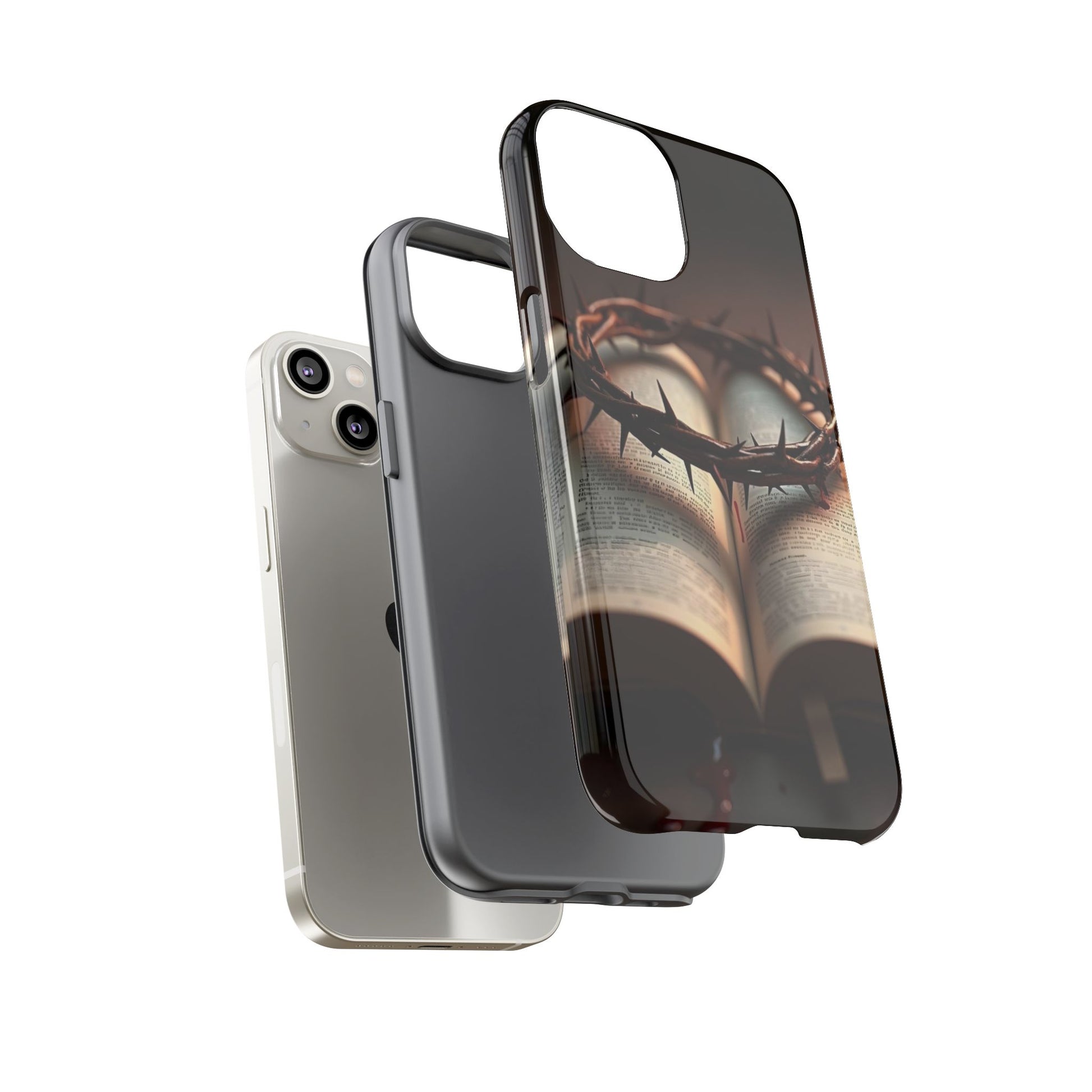 Crown of Thorns and Bible Christian Tough Cases for iPhones, Samsung, and Pixel