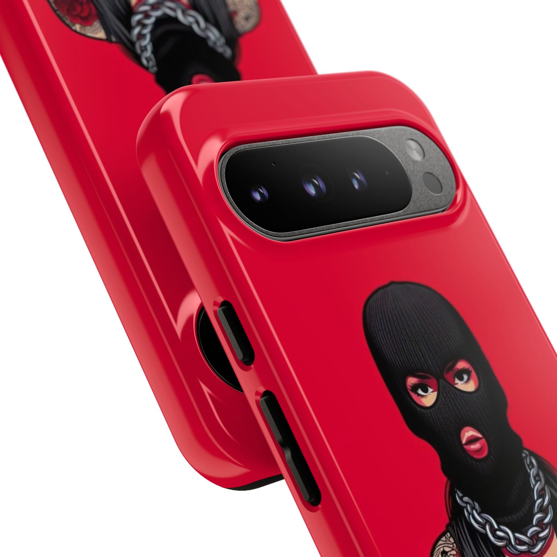 Thug Girl Red Design Tough Cases for iPhones, Samsung, and Pixel