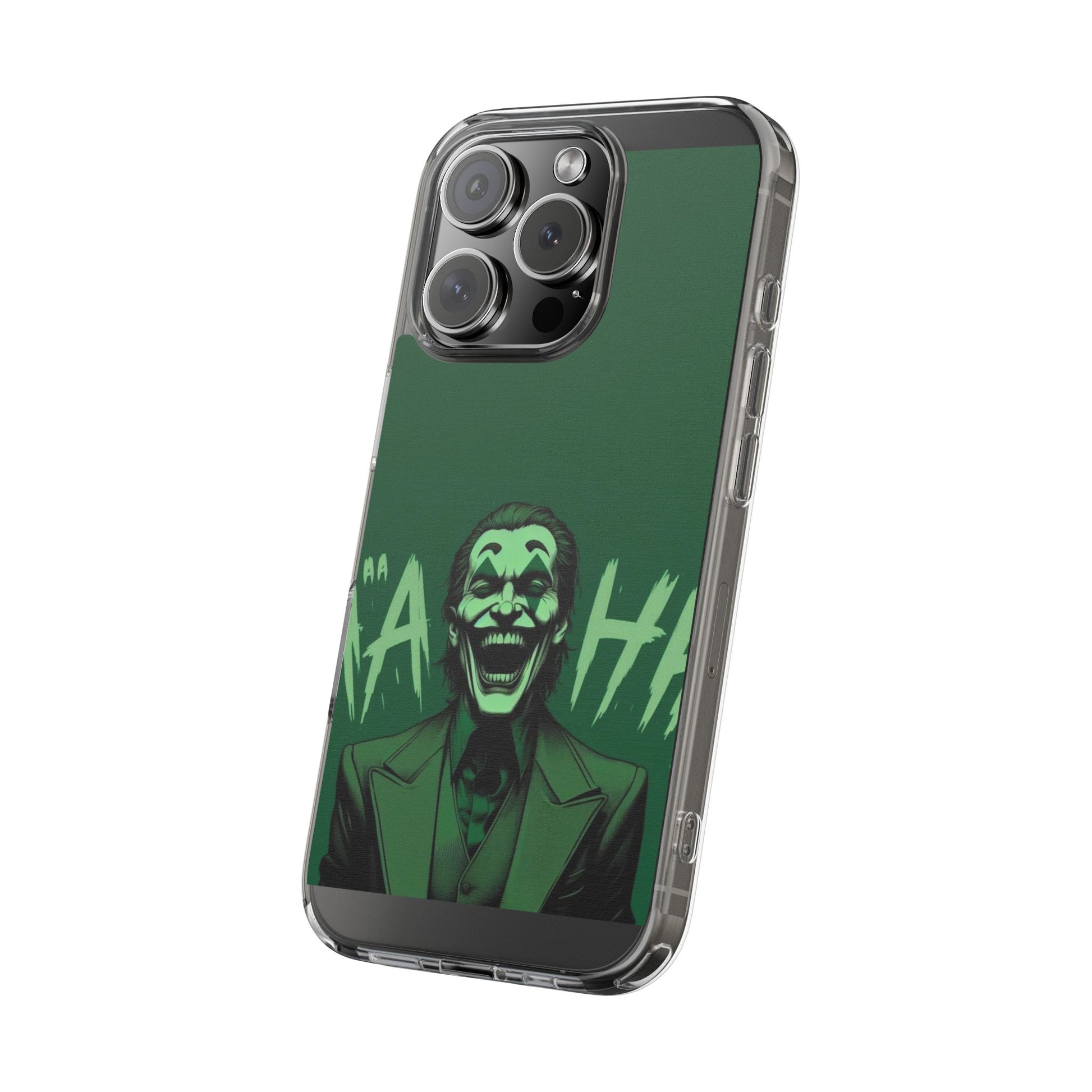 Phone Case, Comic book Inspired Design Joker Hahaha, Clear Phone Cover, Funny