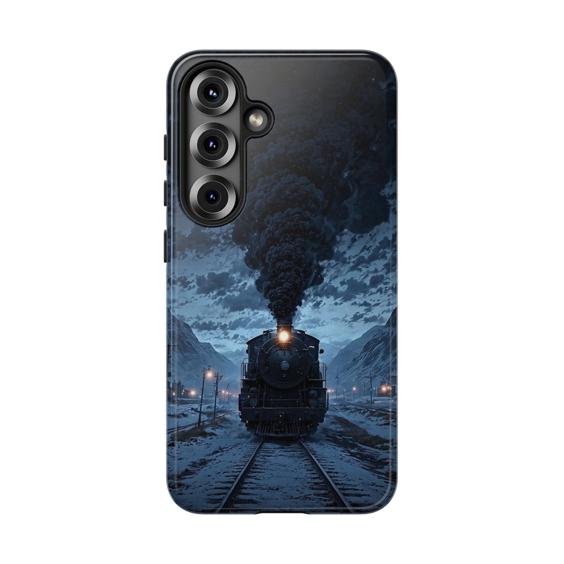 Steam Engine Train Themed Tough Cases for iPhones, Samsung, and Pixel
