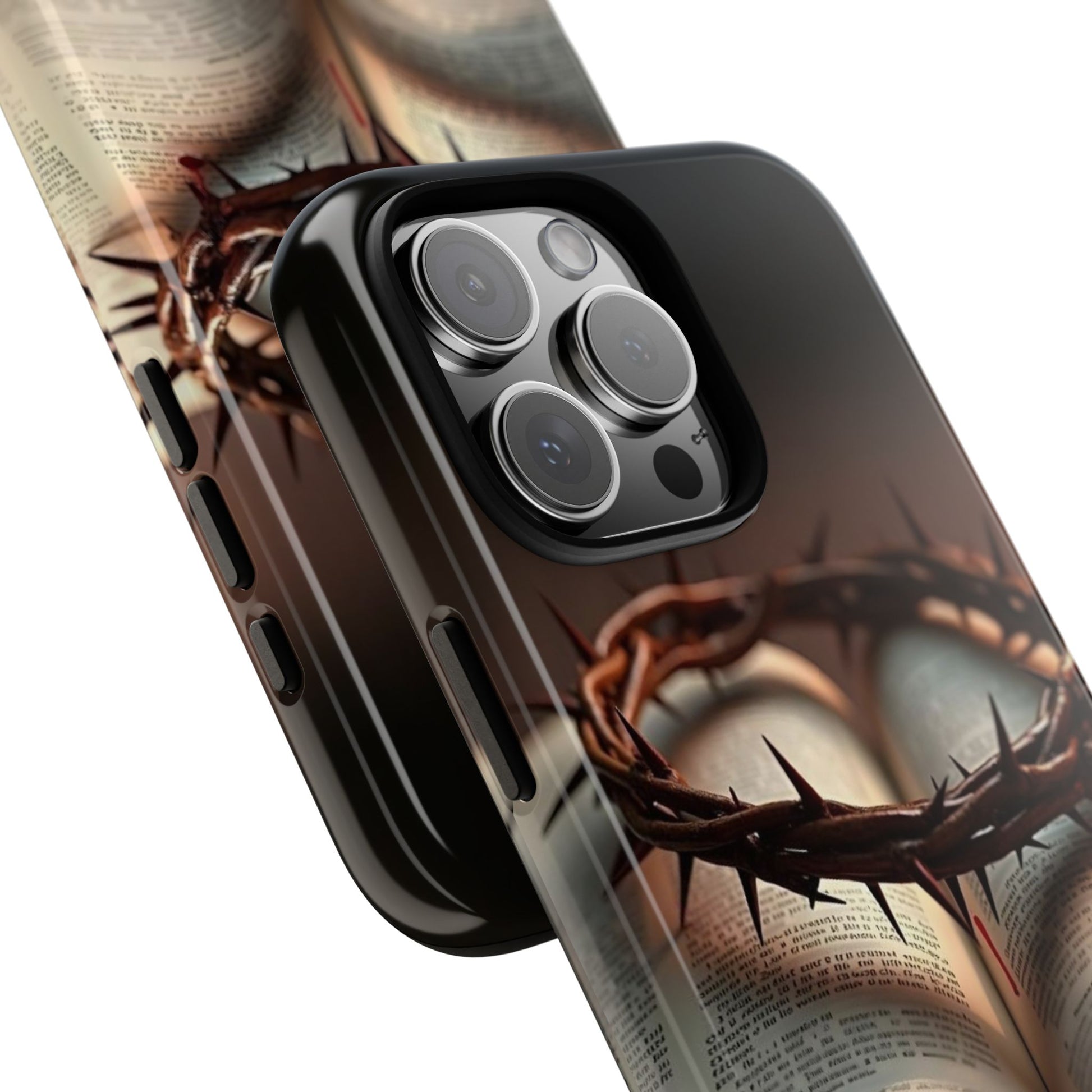 Crown of Thorns and Bible Christian Tough Cases for iPhones, Samsung, and Pixel