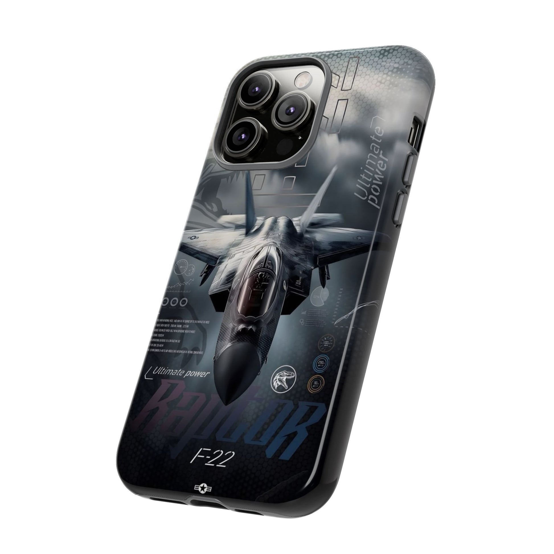 F-22 Raptor Fighter Jet Tough Cases for iPhones, Samsung, and Pixel