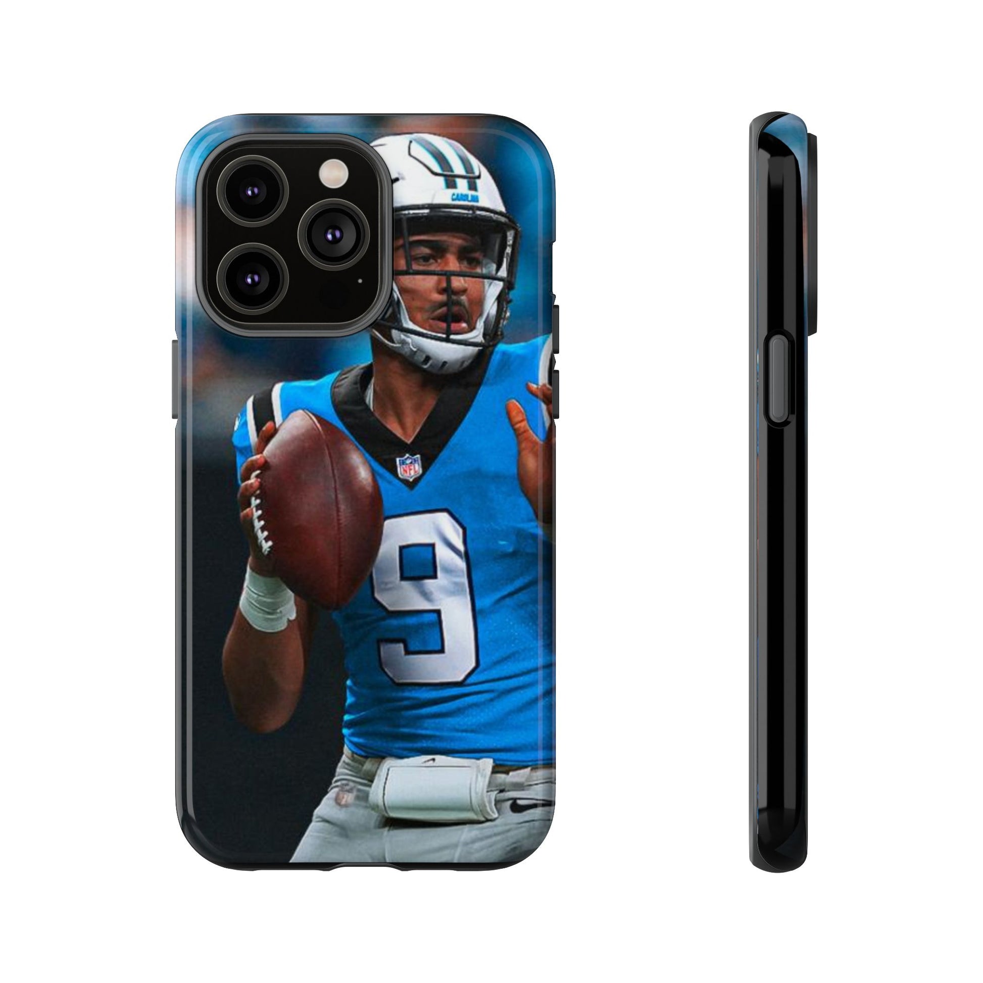 Carolina Panthers Bryce Young Football Tough Cases for iPhones, Samsung, and Pixel