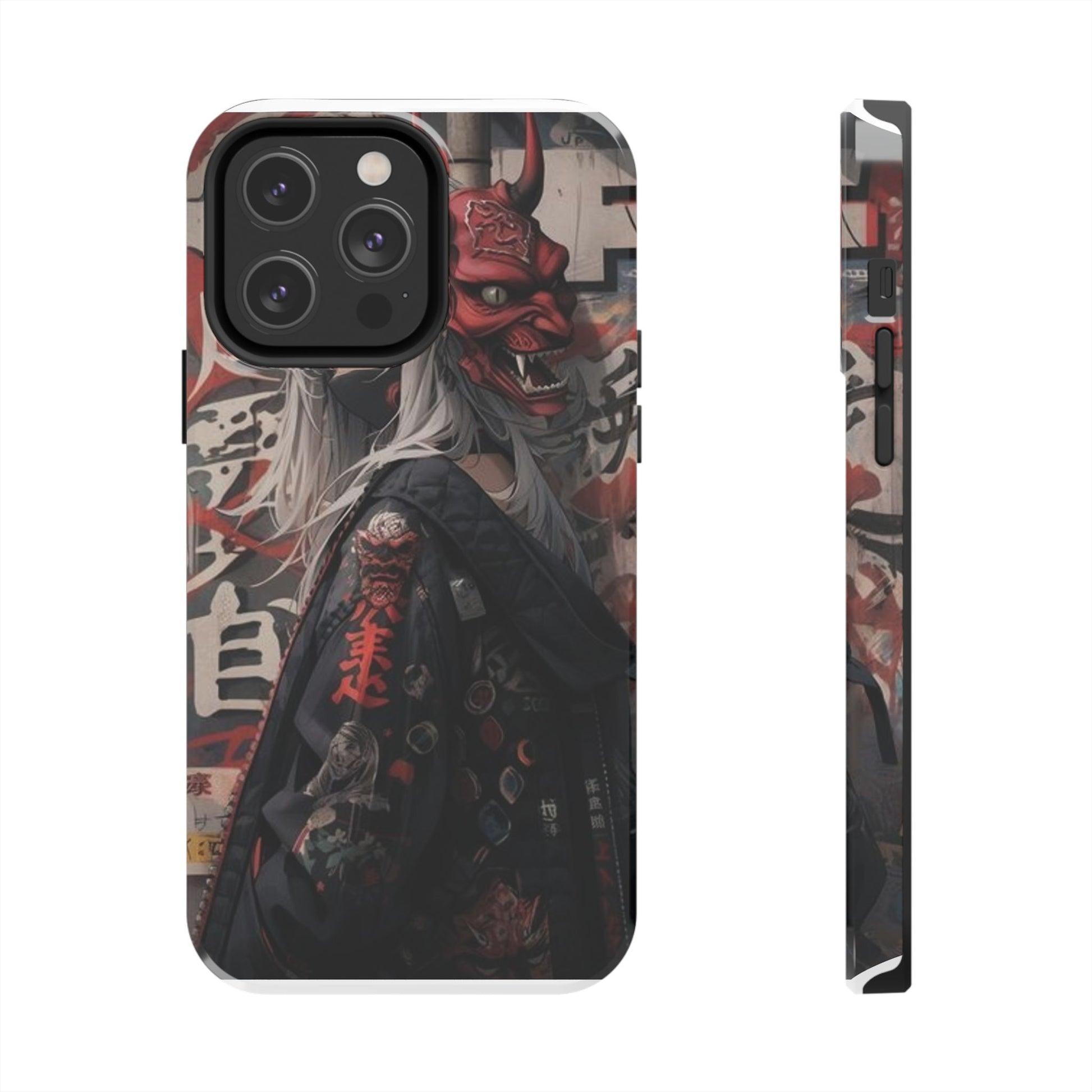 Anime Kabuki Mask Theme Phone Cases for Iphones & Samsung Durable