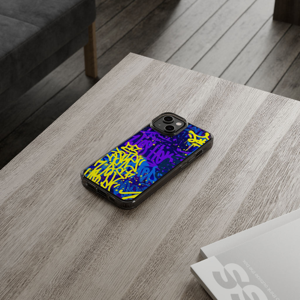 Phone Case, Graffiti Hip Hop Design for Select Iphones and Samsung, Clear Cover,